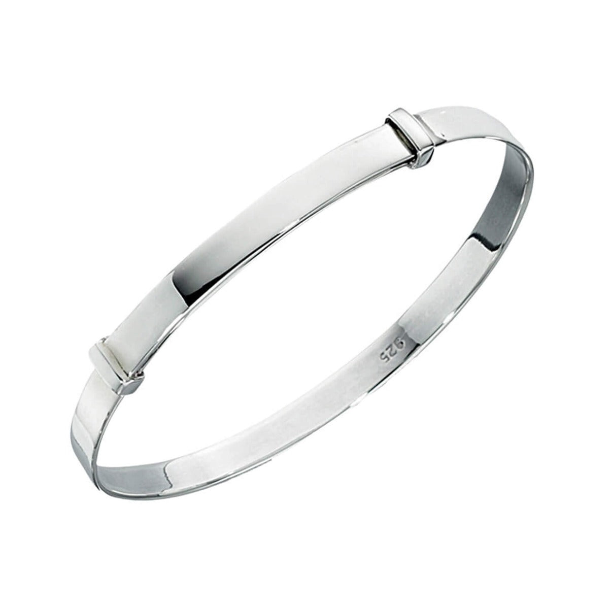 Plain Silver Expandable Baby Bangle