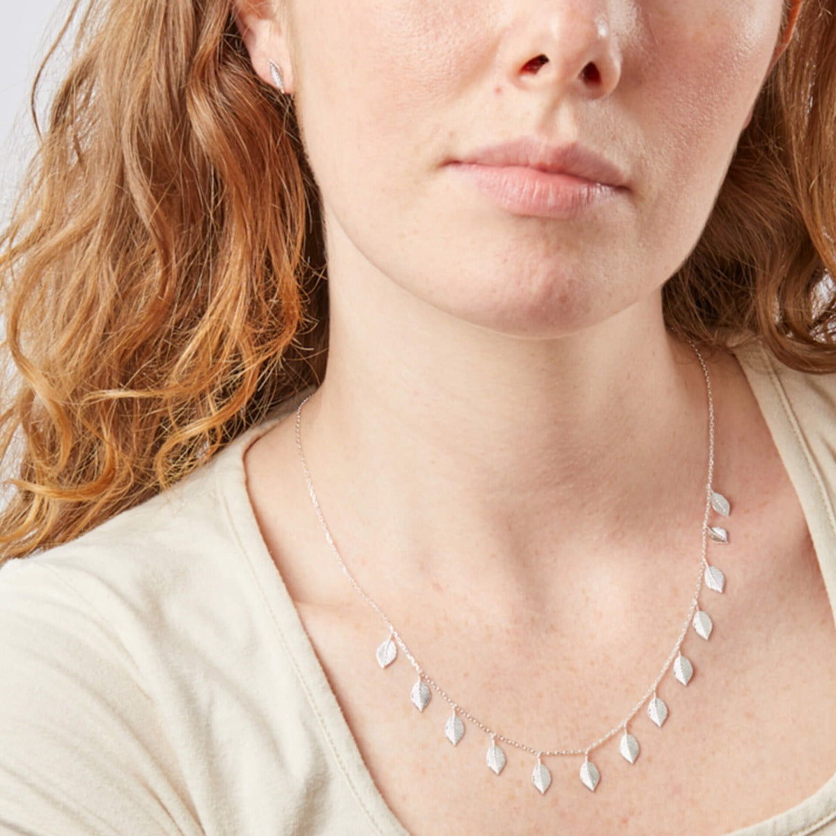Silver Leaf Earrings