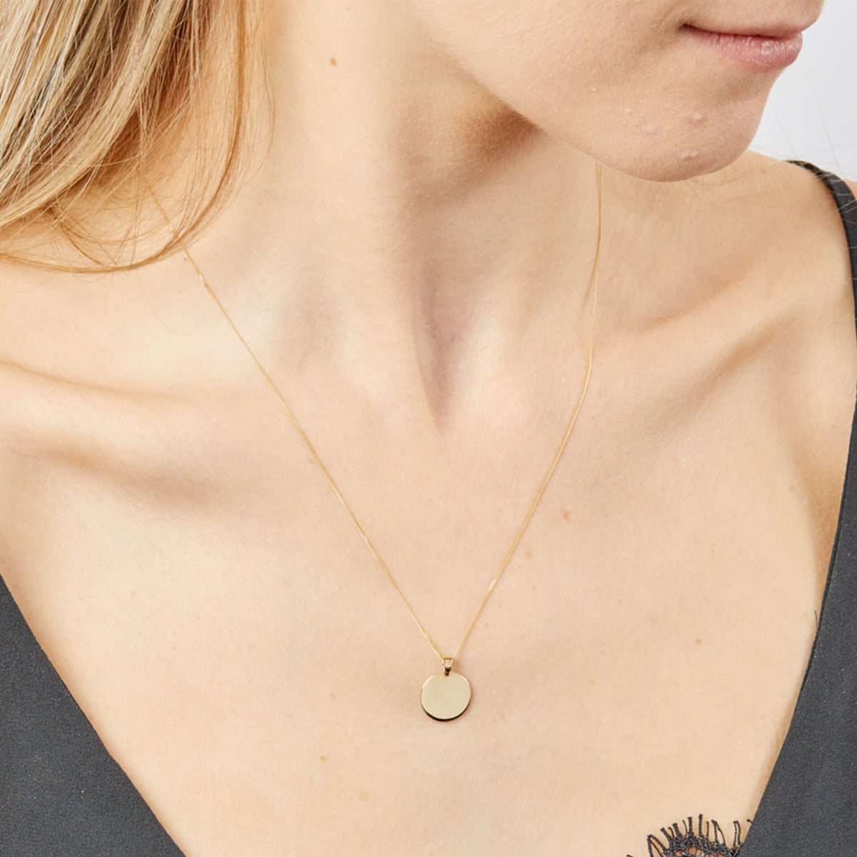 Plain Engravable Disc Pendant
