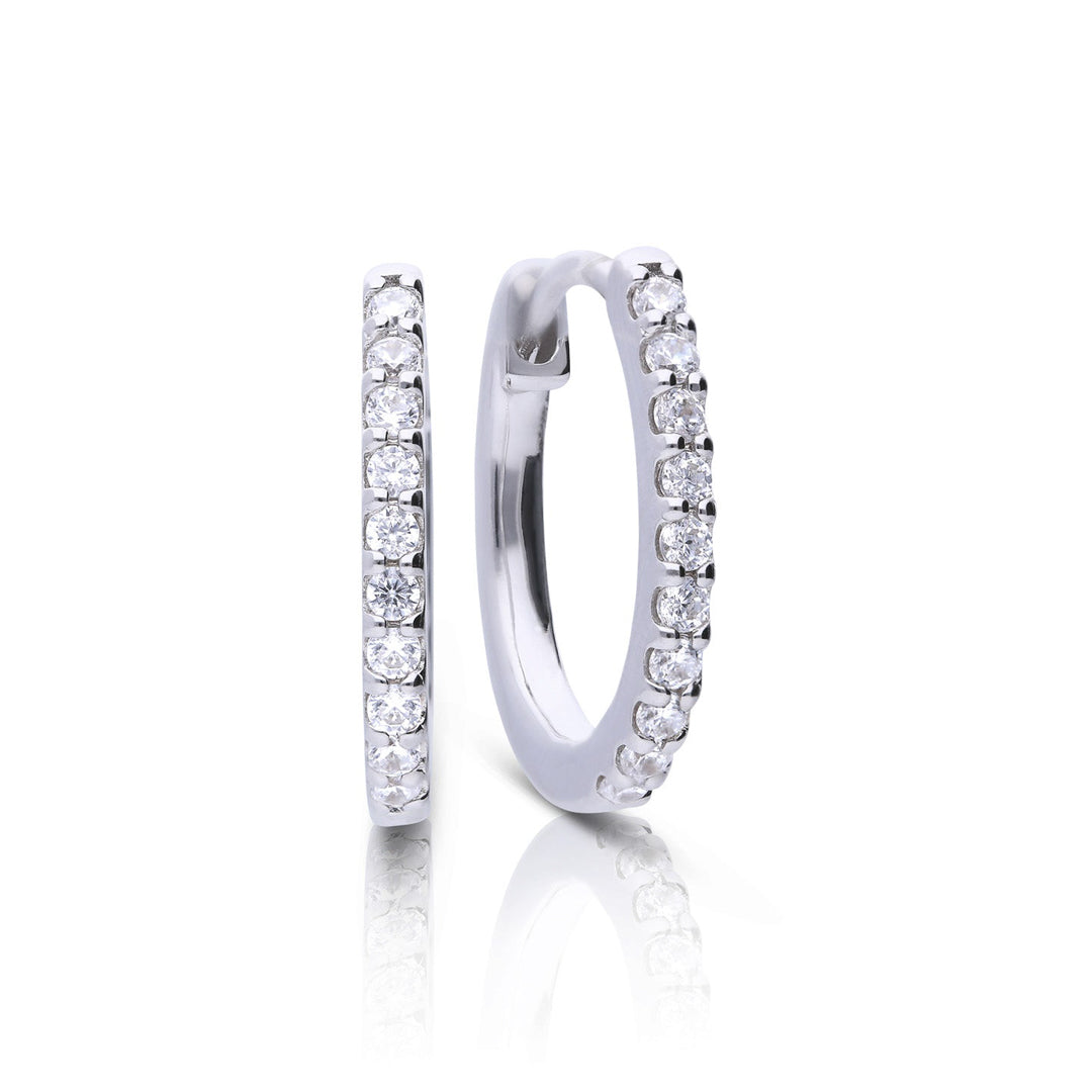 Zirconia Hoop Earrings