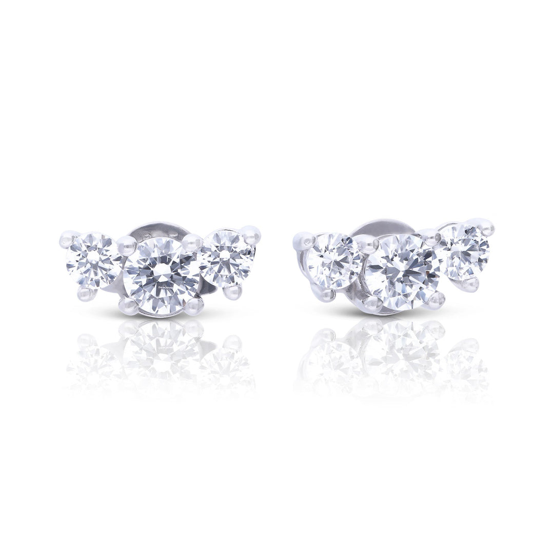 Trilogy Stud Earrings
