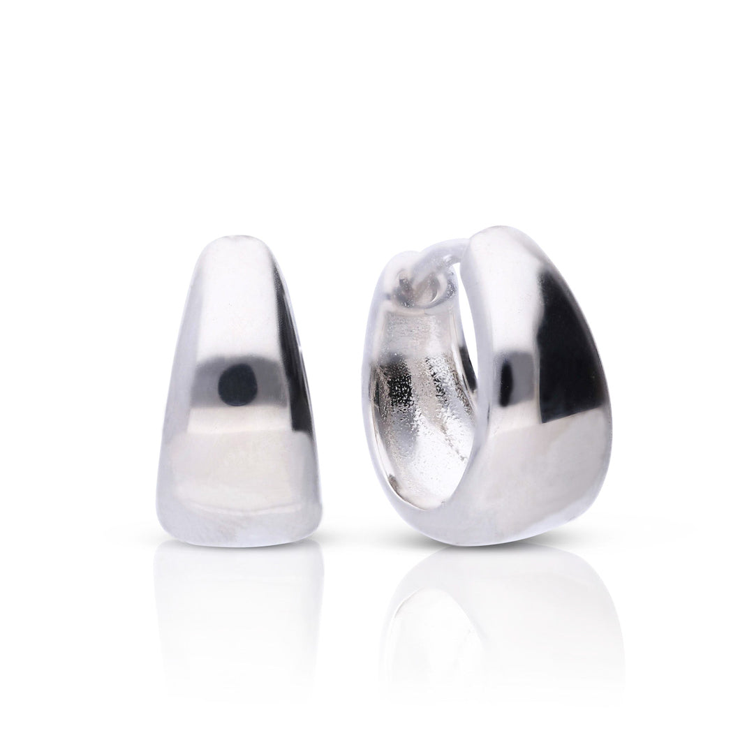 Plain Tapered Hoop Earrings
