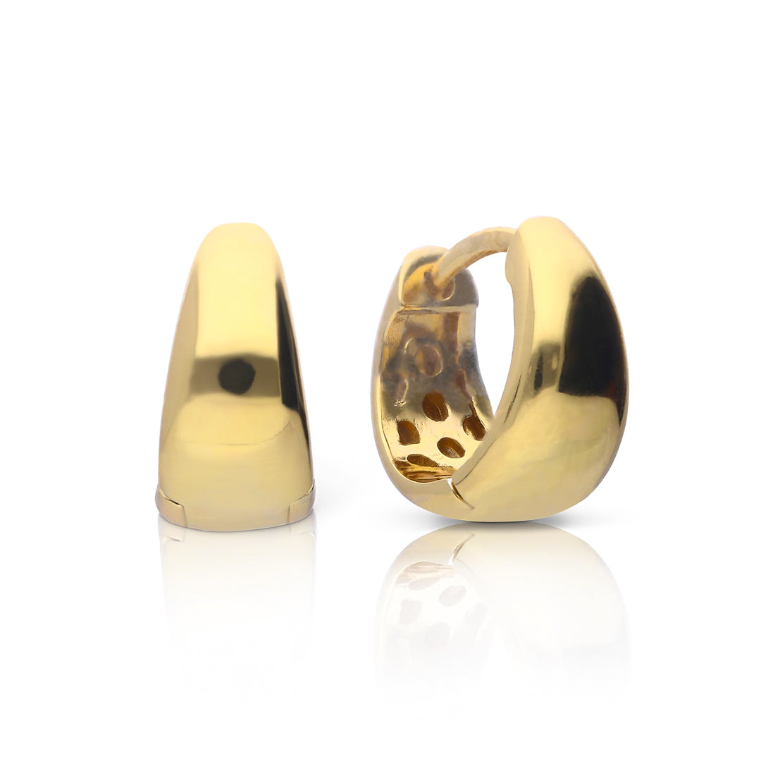 Plain Tapered Hoop Earrings