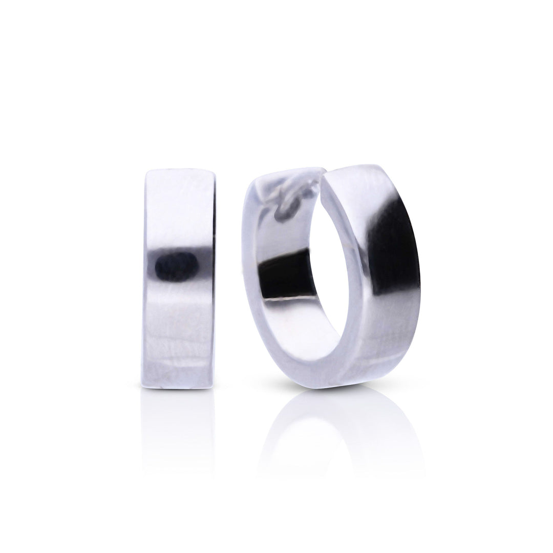 Plain Square Edge Hoop Earrings