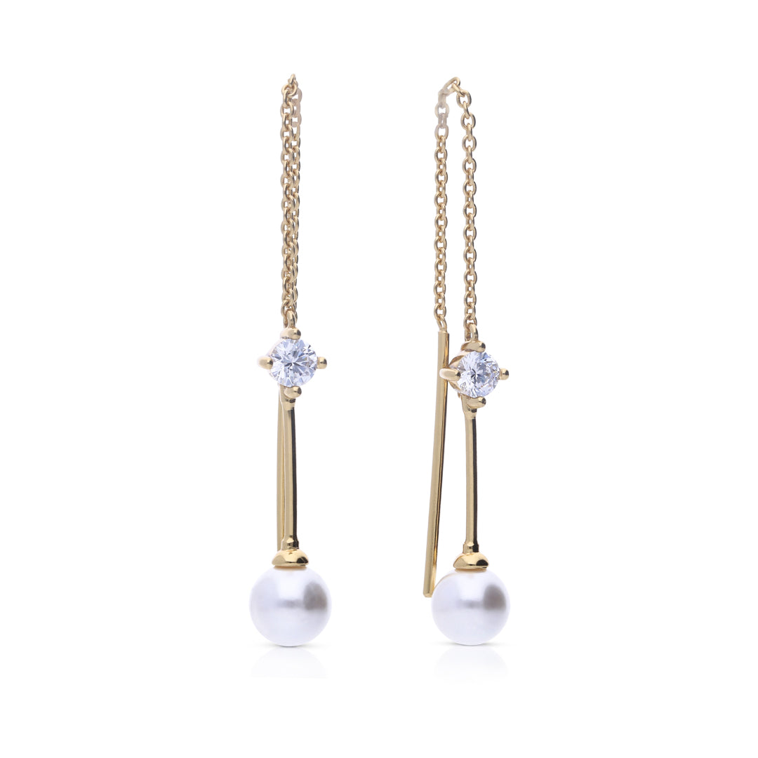 Pull Through Chain Drop Earrings