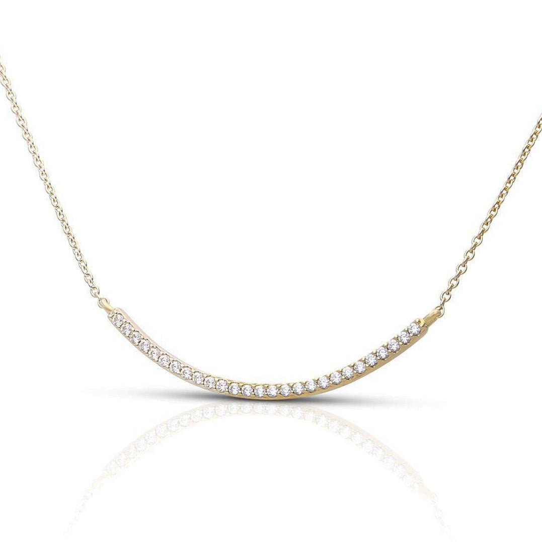 Zirconia Bar Necklace