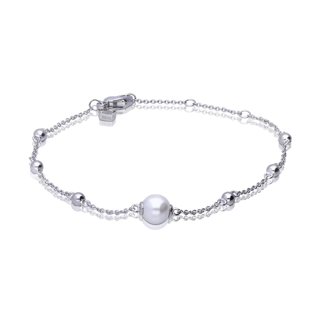 Ball Station Bracelet with Shell Pearl
