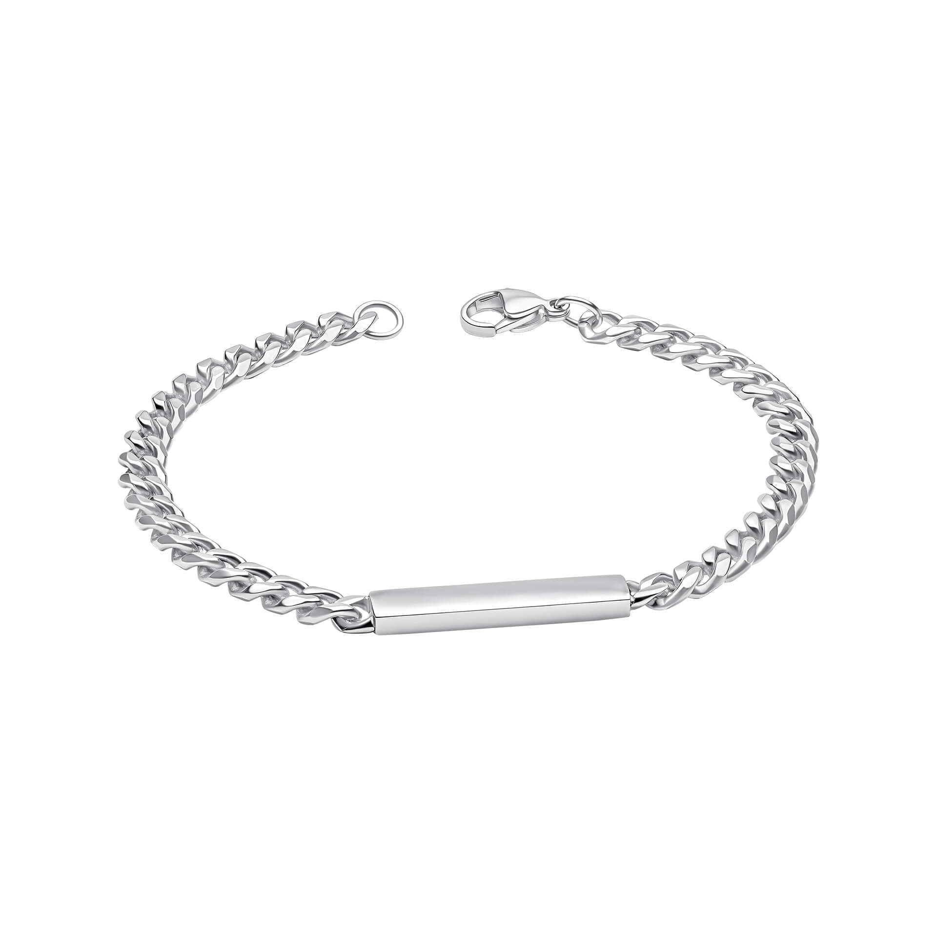 Chain Bracelet with Engravable Bar
