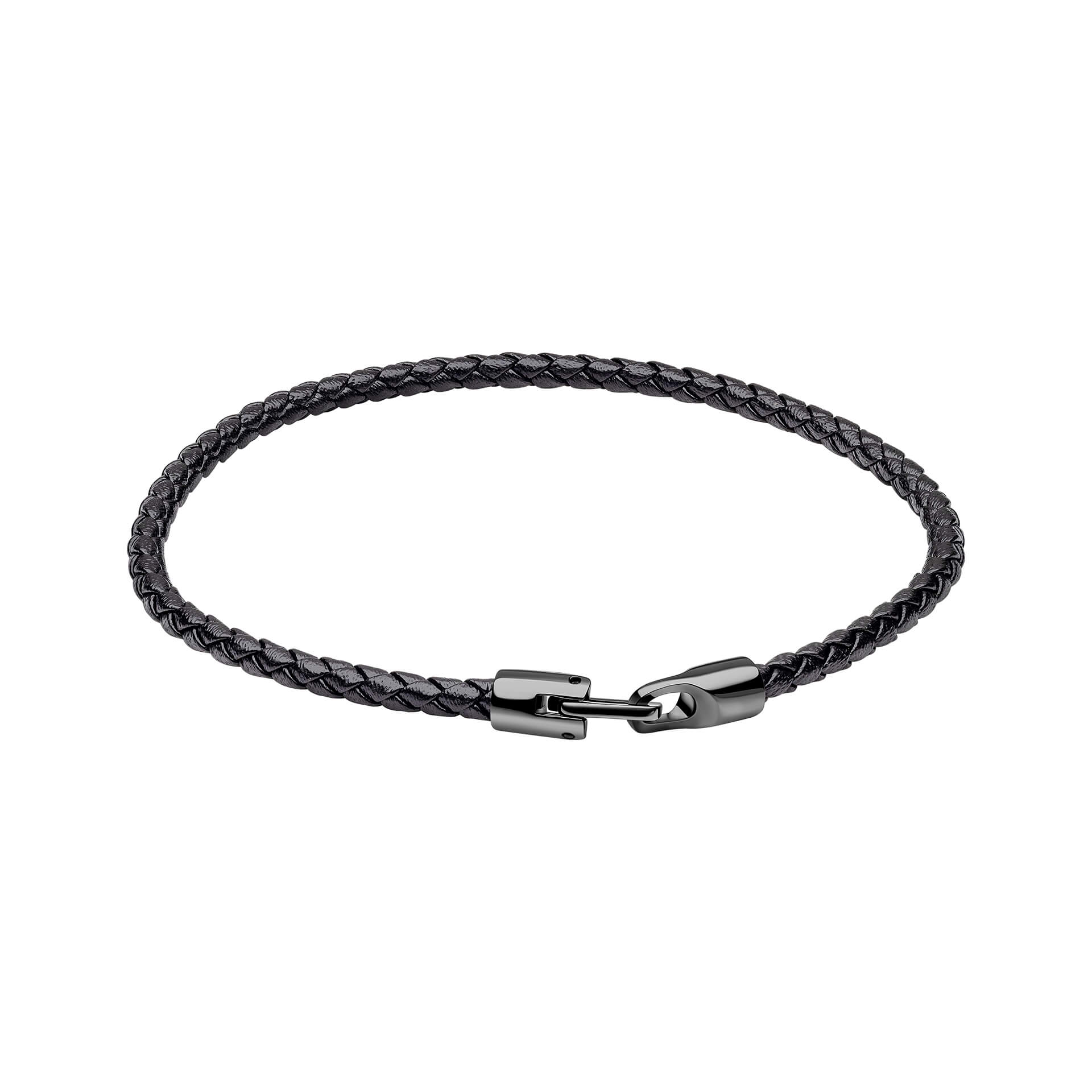 Ultra-Thin Braided Leather Bracelet