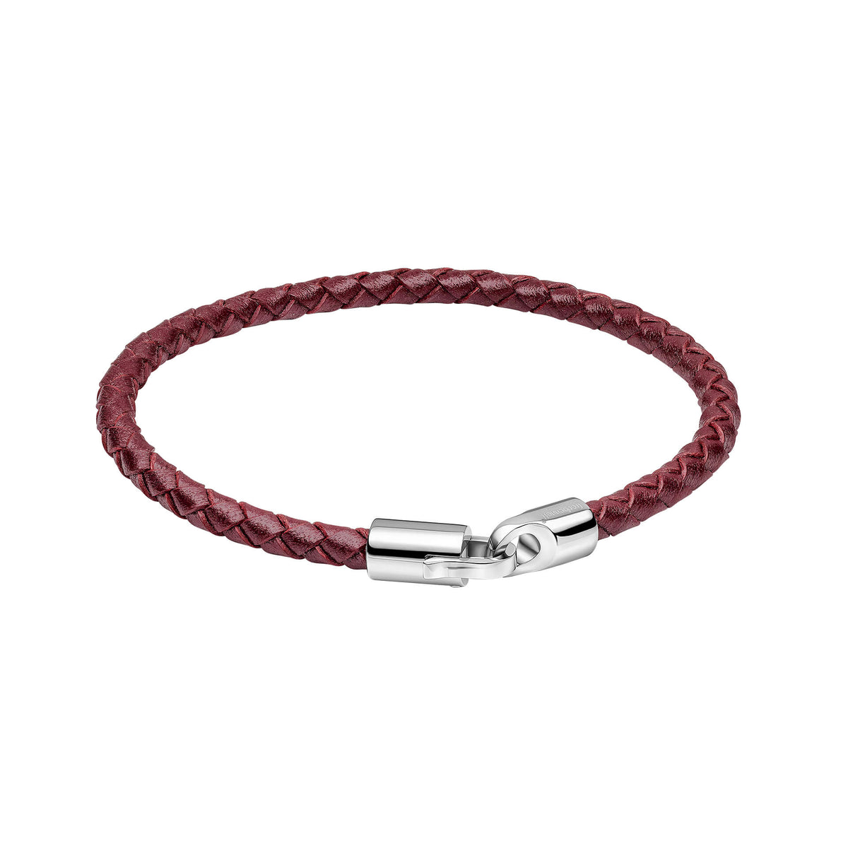 Braided Leather and Hook Clasp Bracelet