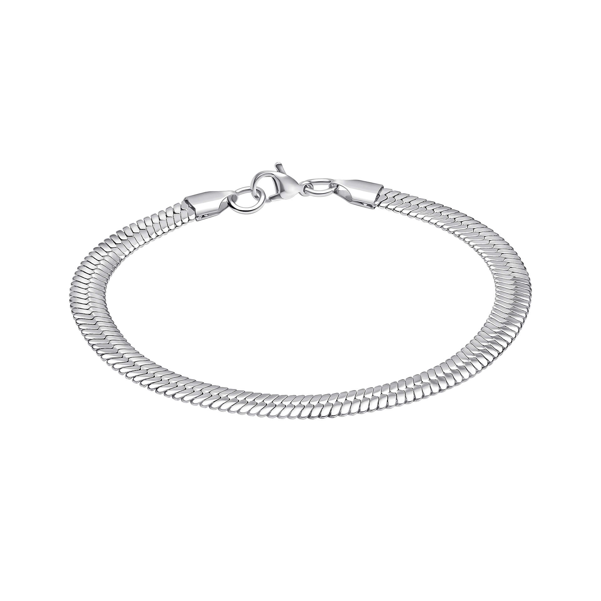 Stainless Steel Herringbone Chain Bracelet