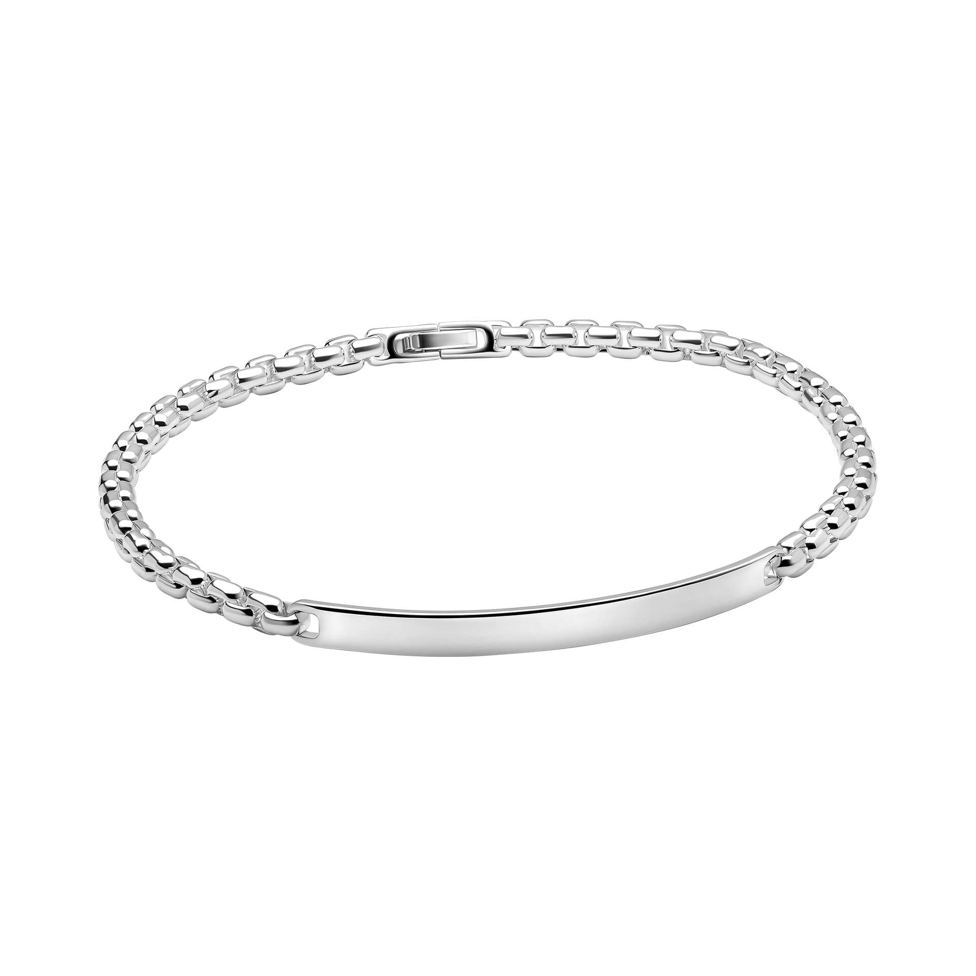 Classic Chain Bracelet with ID Bar