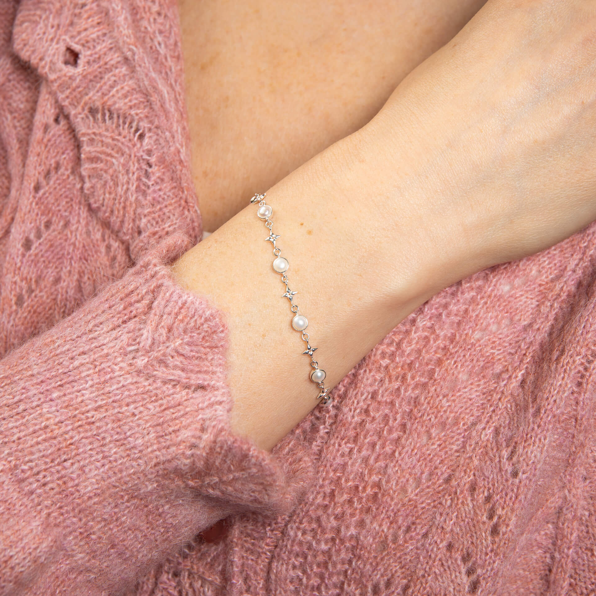 Hartley Check Mabe Pearl Tennis Bracelet