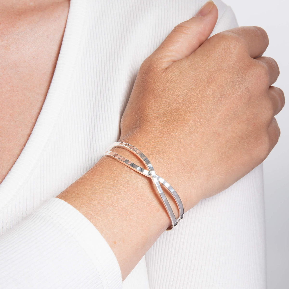 Textured Twist Cuff Bangle