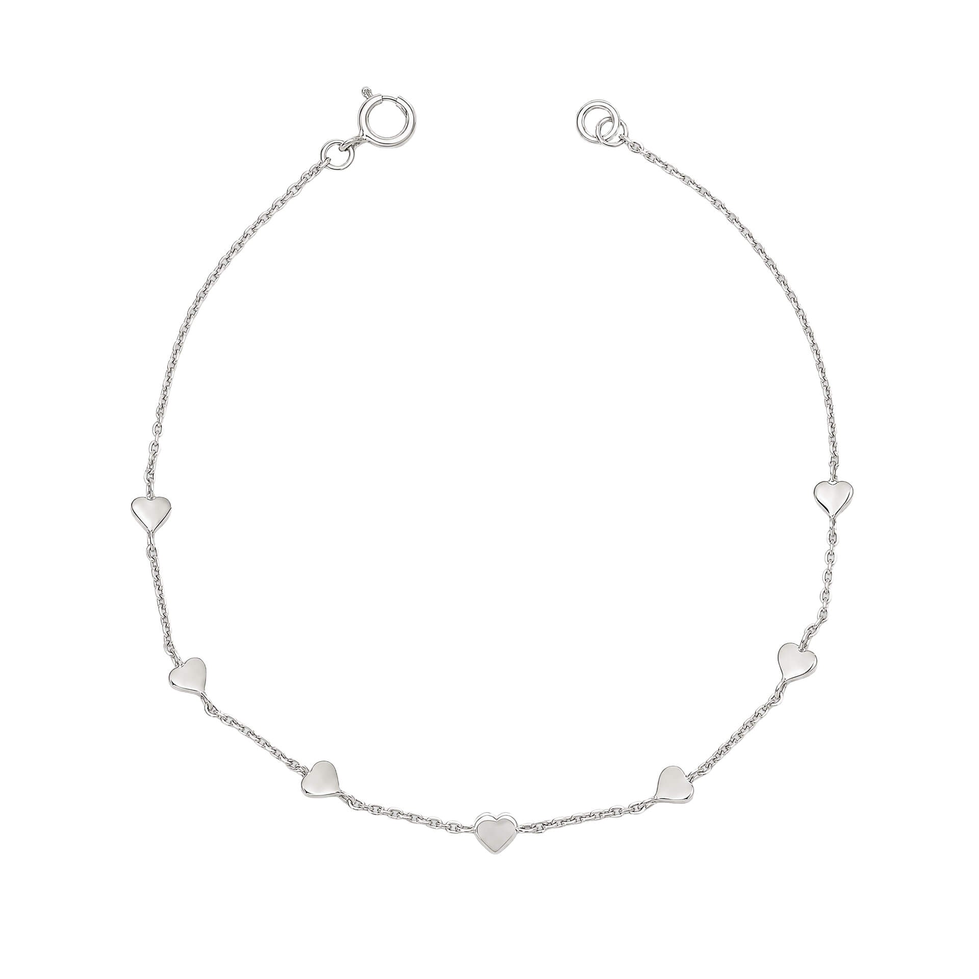 Small Heart Station Bracelet