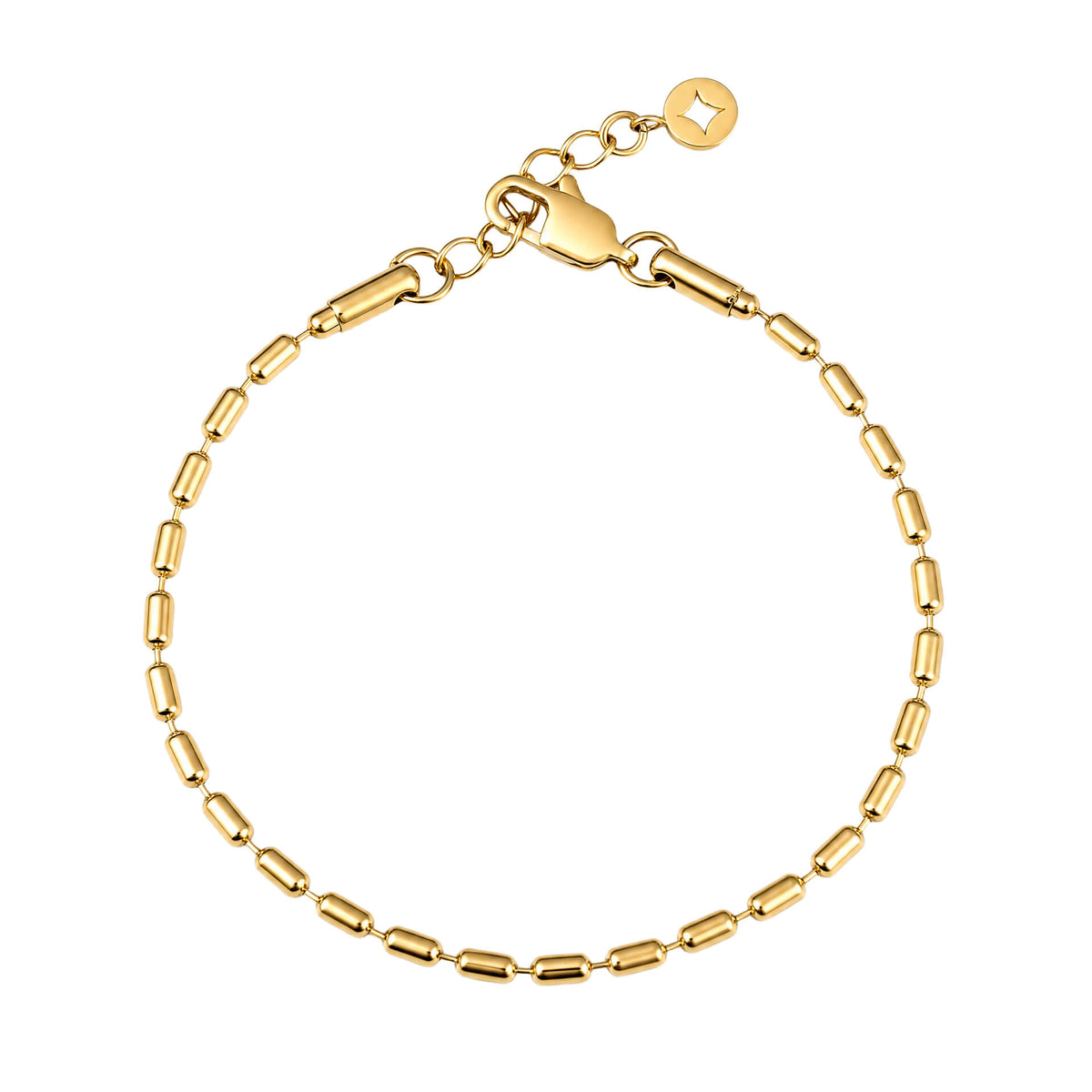 Oval Beaded Station Bracelet