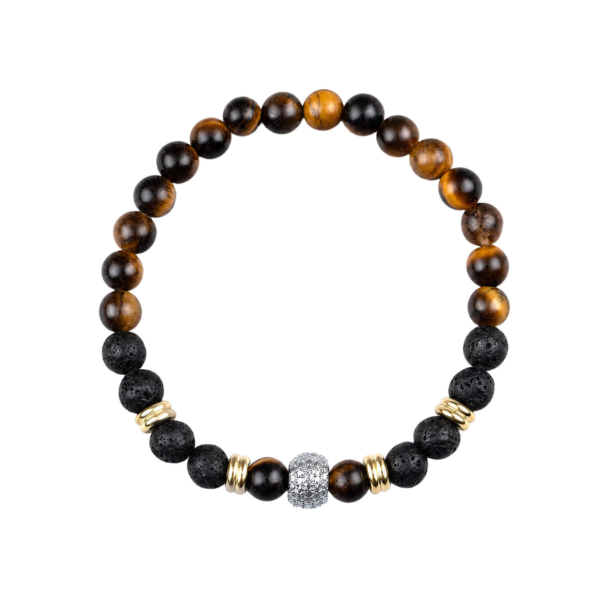 Semi-Precious Beaded Stretch Bracelet