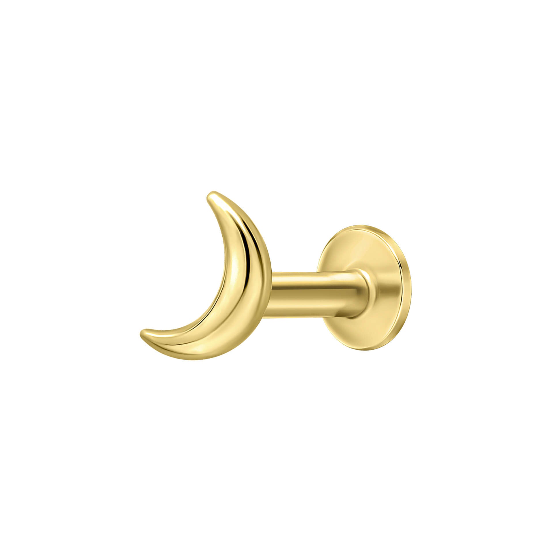 Crescent Moon Labret Stud Earring