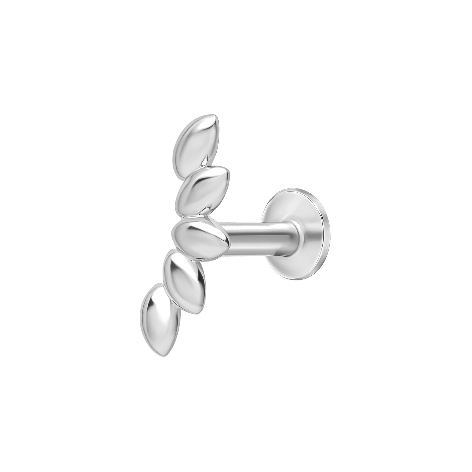 Plain Navette Cluster Labret Stud Earring