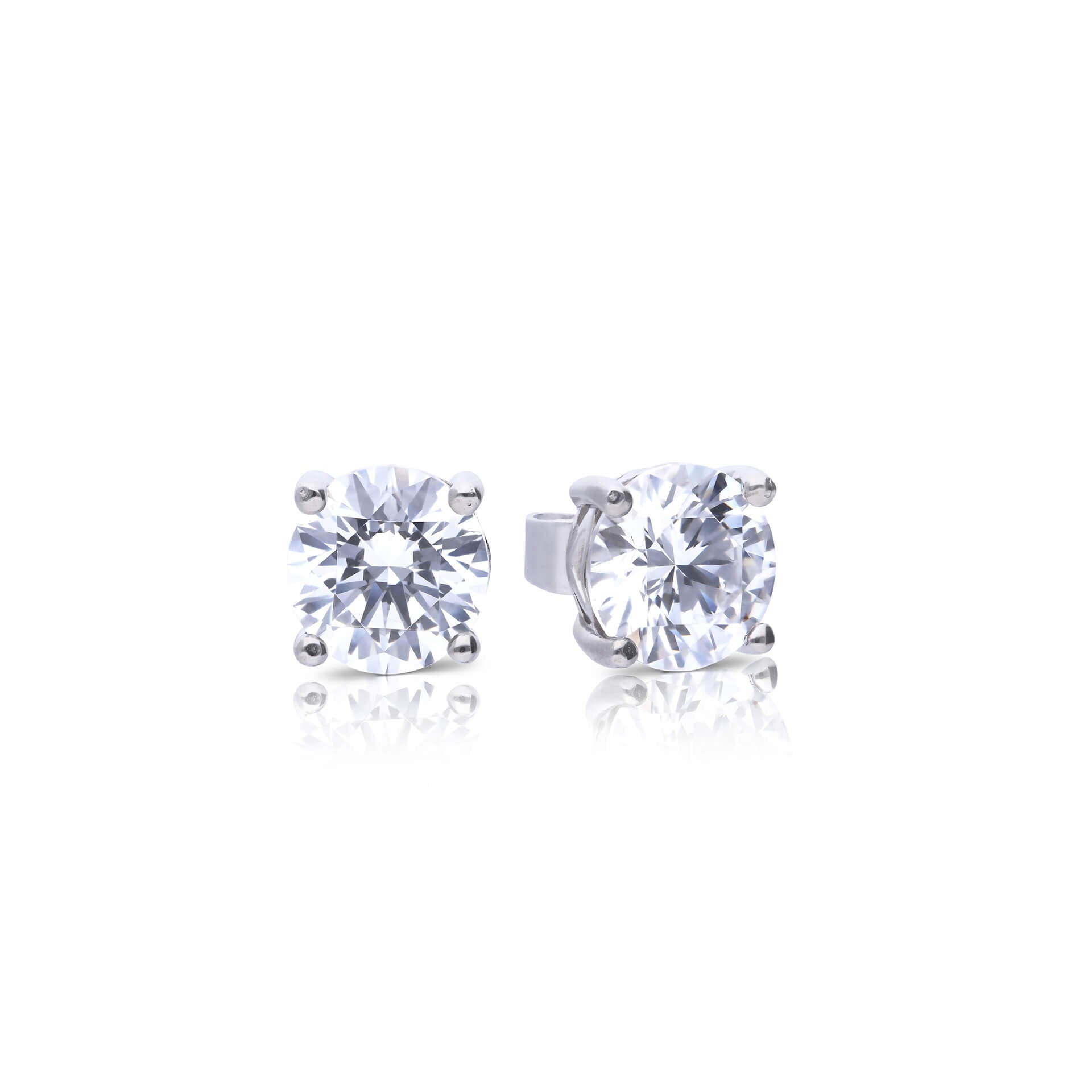 Four Claw Carat Stud Earrings
