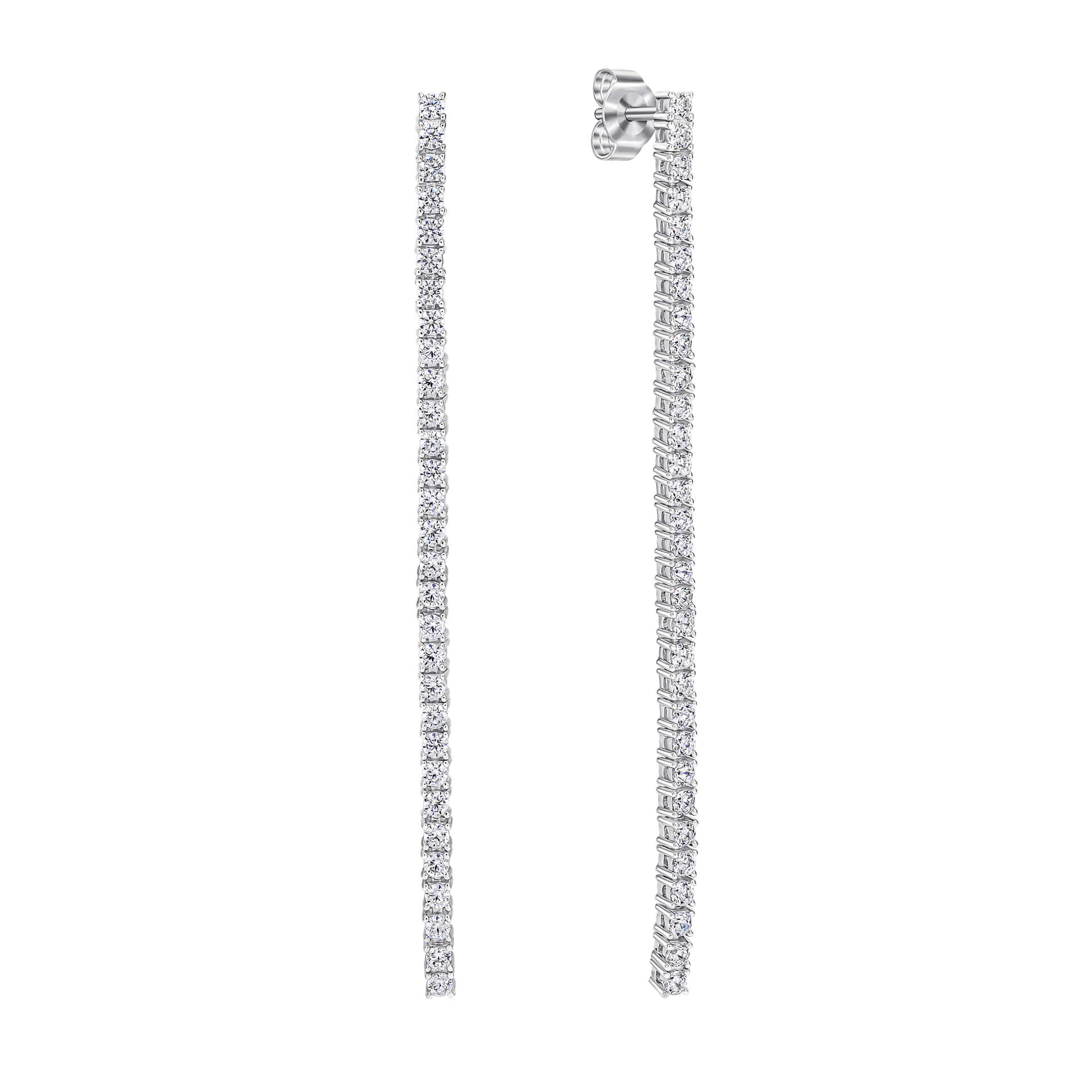 Tennis Chain Drop Earrings