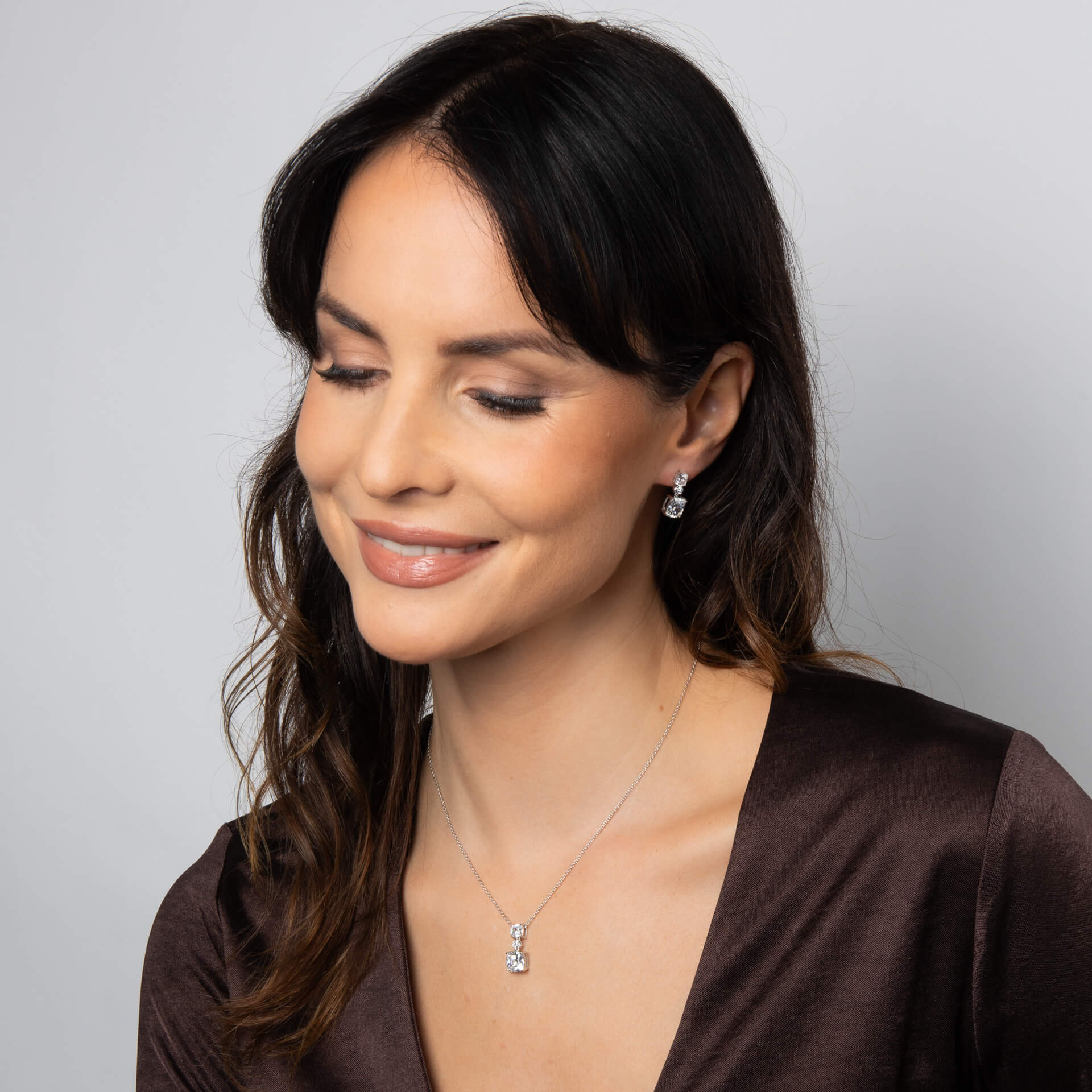 Radiant & Oval Cut Drop Earrings