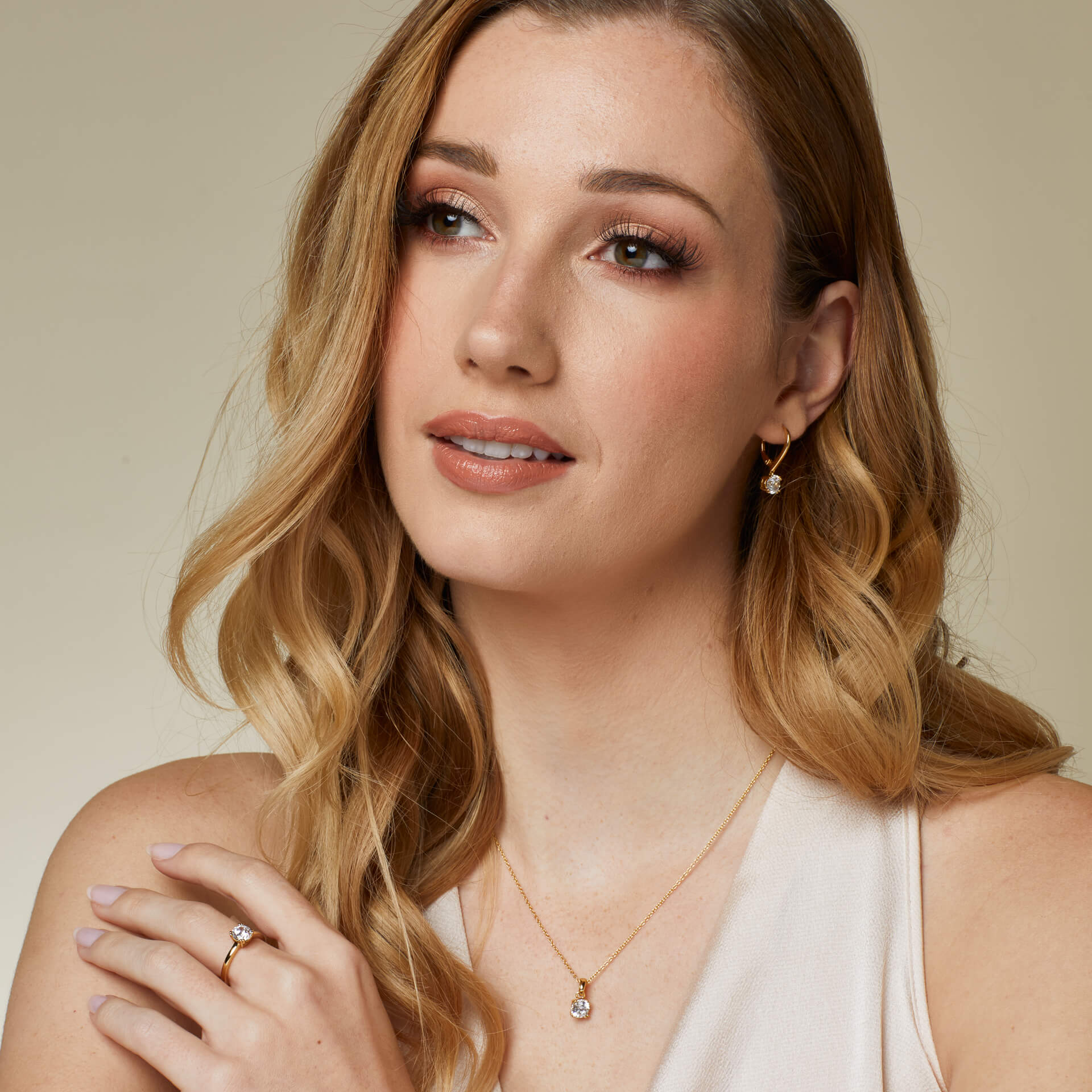 Double Claw Solitaire French Hook Earrings
