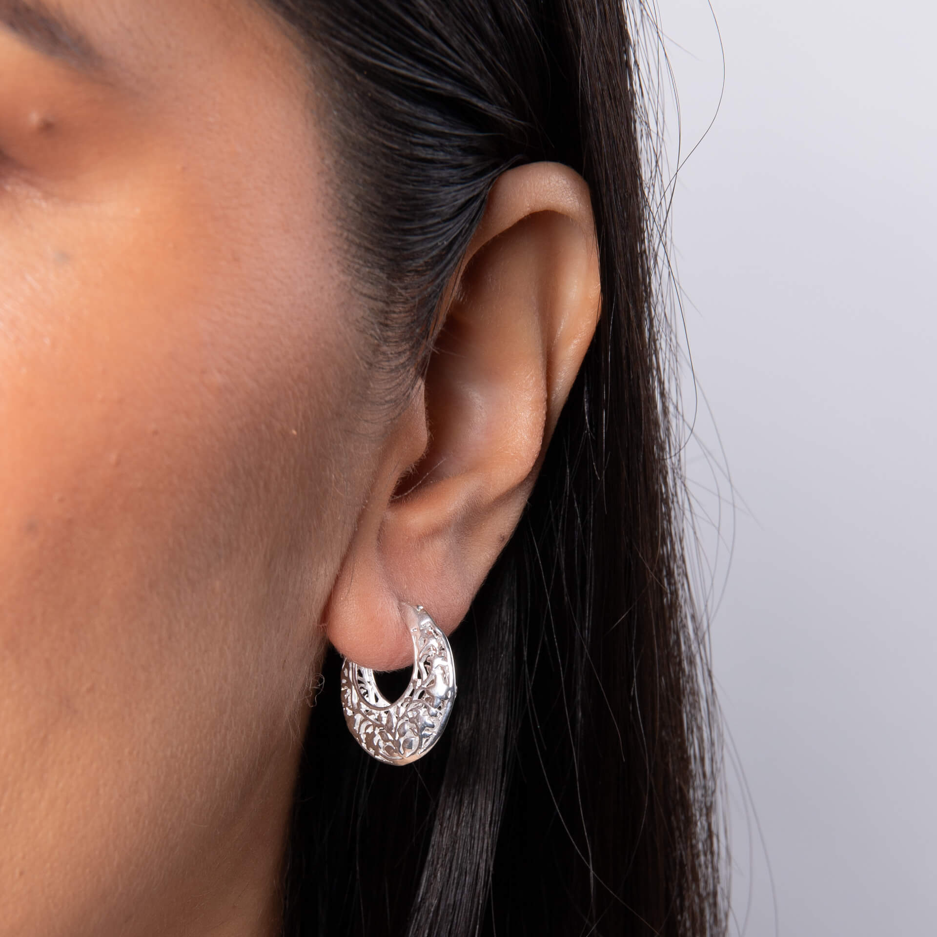 Powley Lace Hoop Earrings