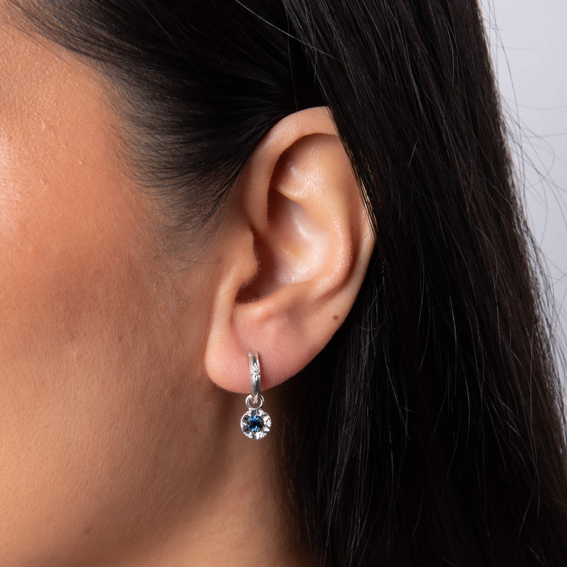 Bowen Star Crystal Hoop Earrings