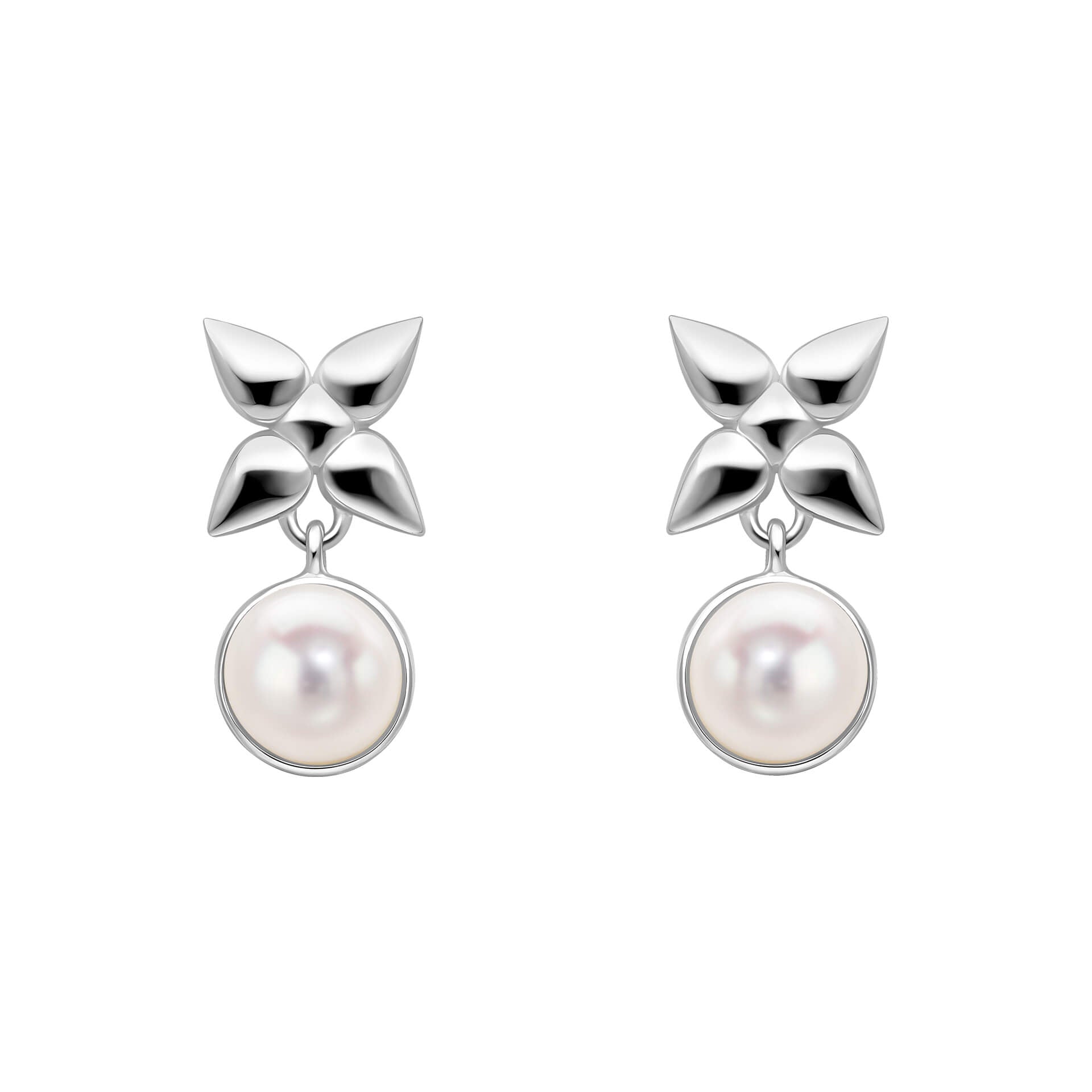 Hartley Check Mabe Pearl Drop Earrings