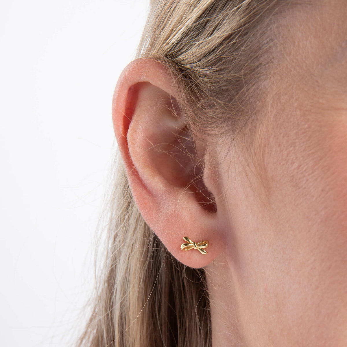 Looped Bow Stud Earrings