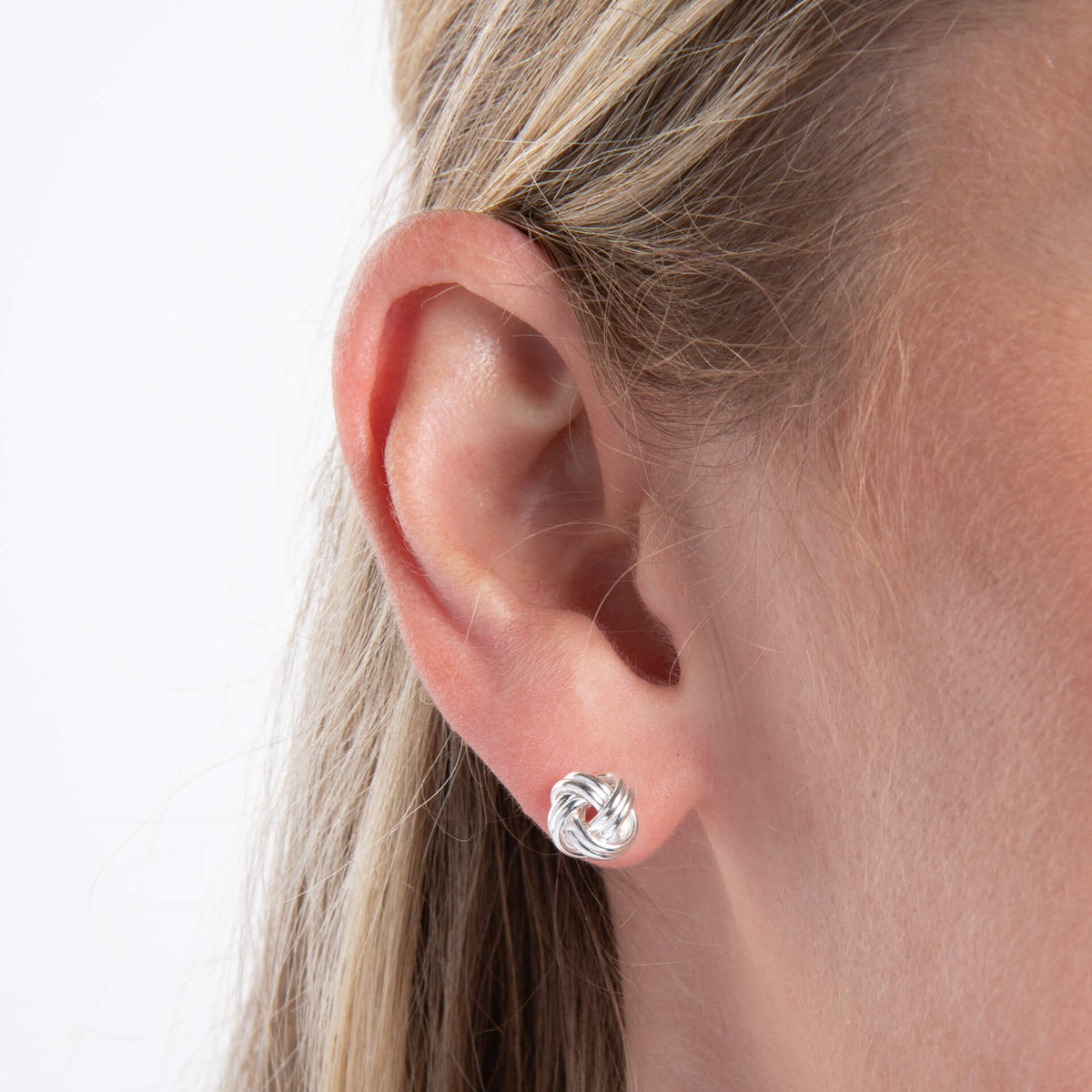 Round Knot Stud Earrings