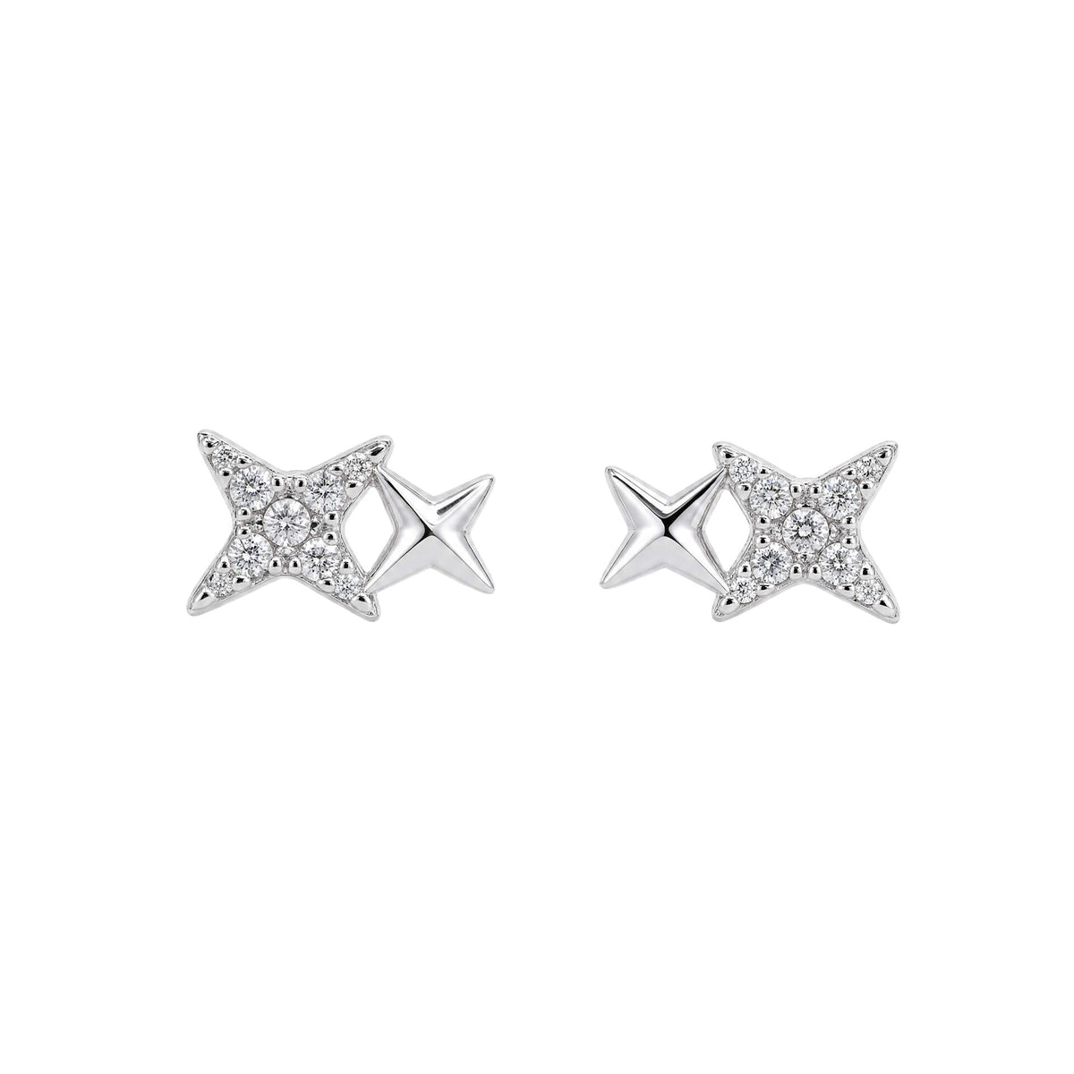 Double Star Stud Earrings