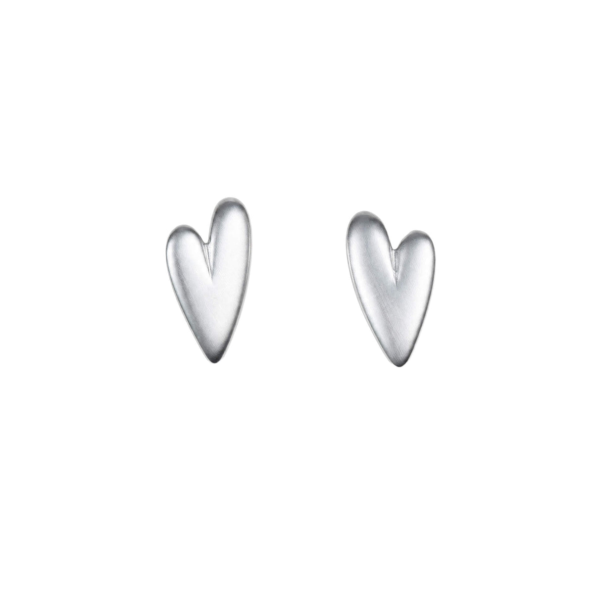 Organic Heart Stud Earrings