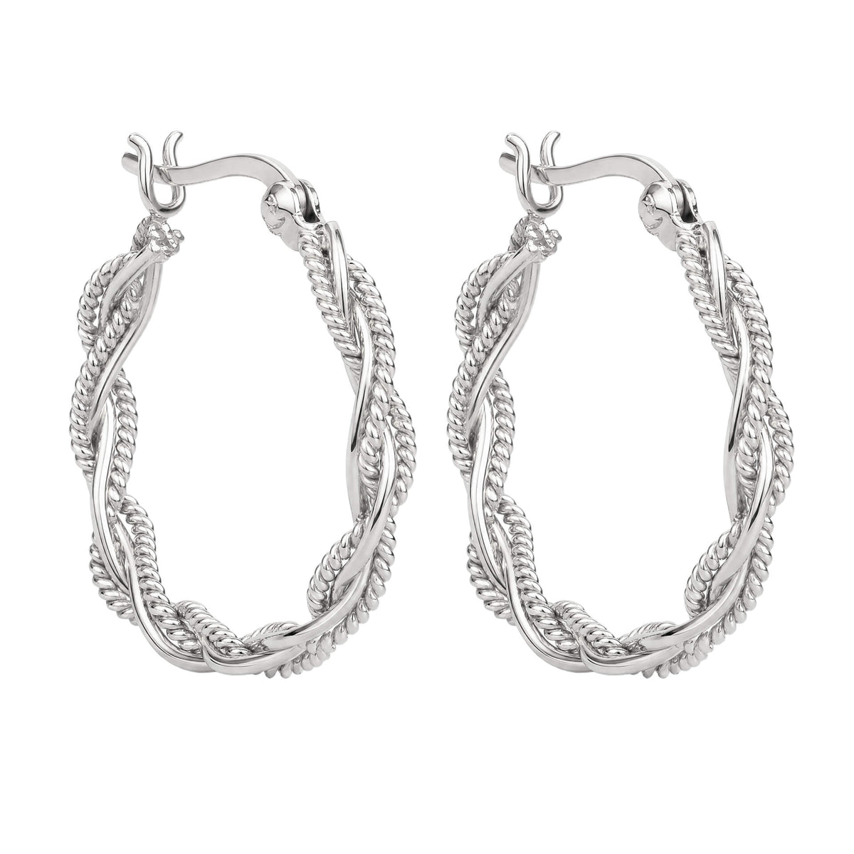 Rope Texture Hoop Earrings