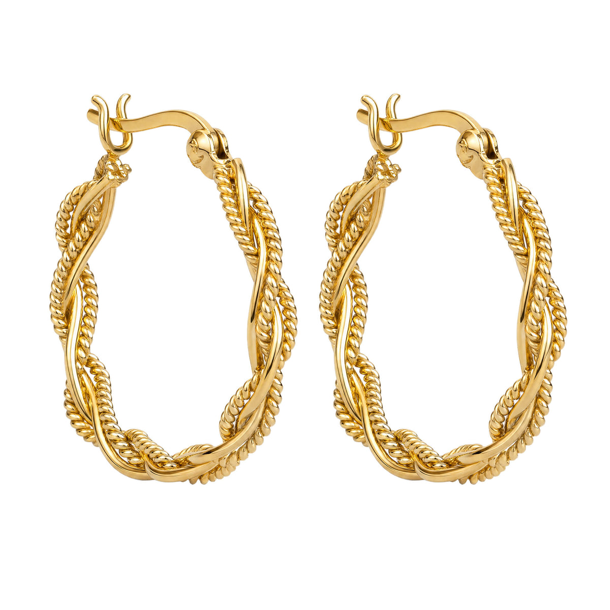 Rope Texture Hoop Earrings