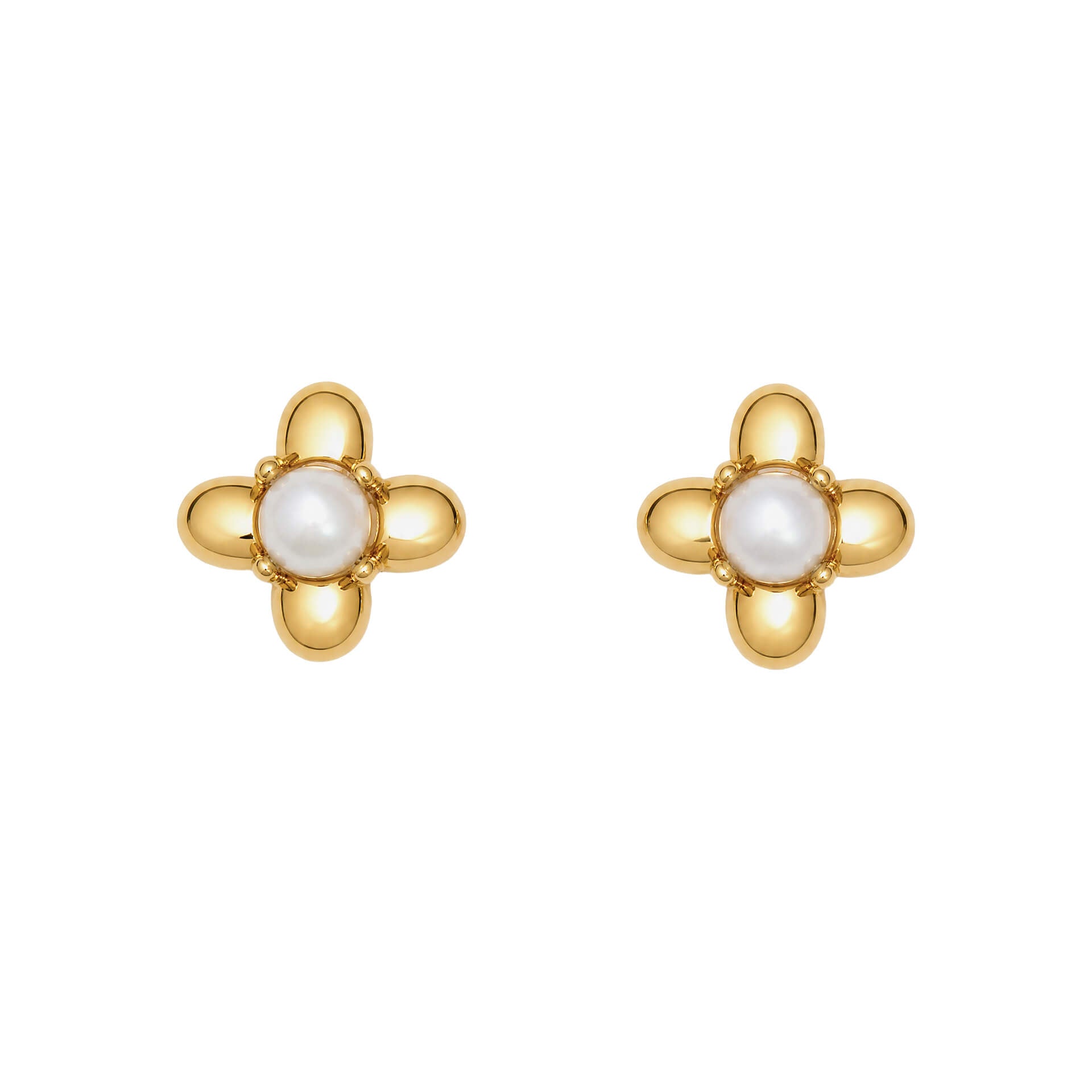 Pembroke Trellis Vintage Flower Stud Earrings