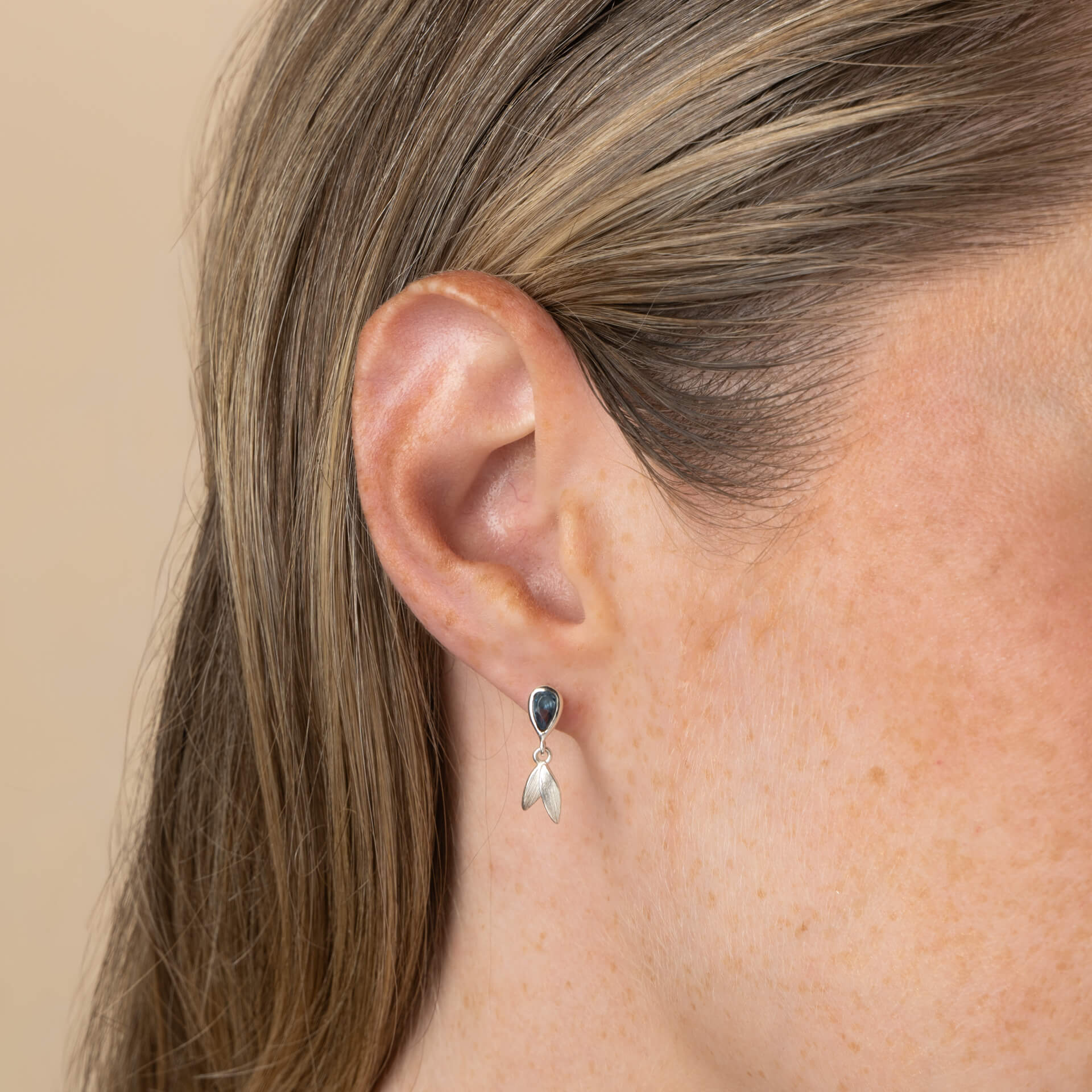 Asha Leaf Teardrop Earrings