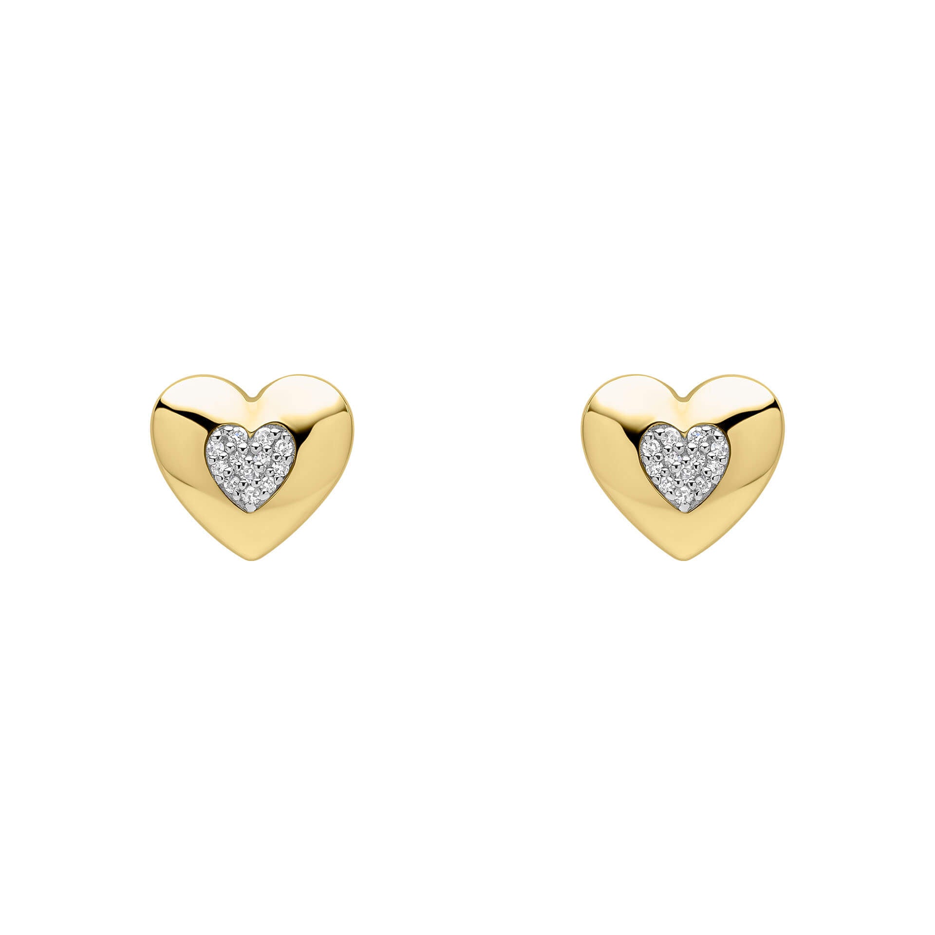 Pavé Diamond Heart Earrings