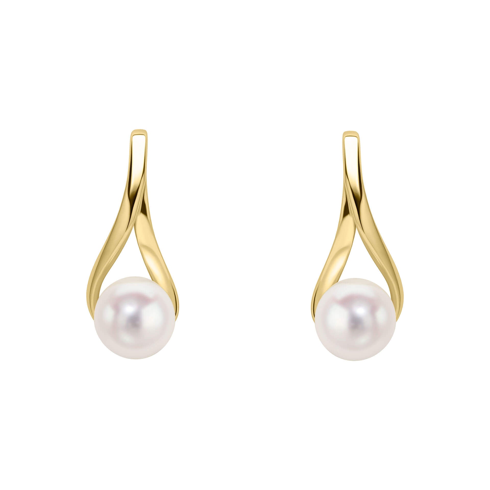 Freshwater Pearl Twist Drop Earrings