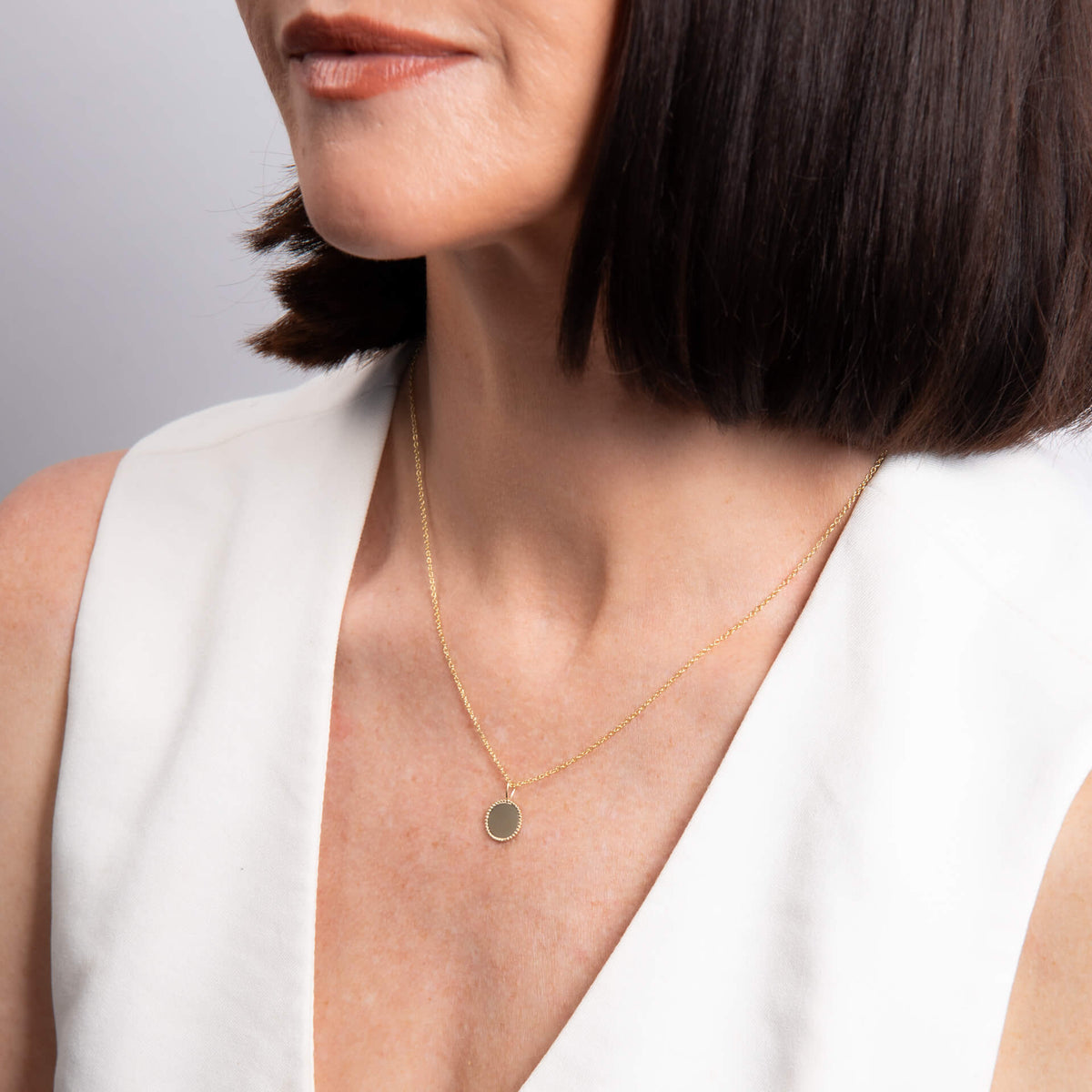 Granulation and Brushed Surface Disc Pendant