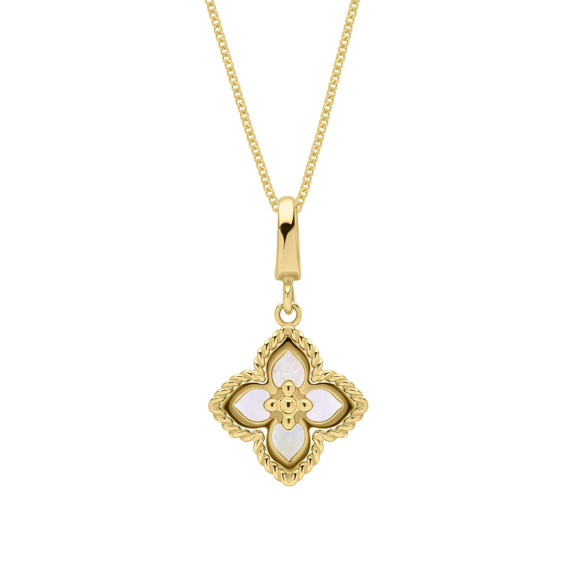 Mother of Pearl Flower Pendant