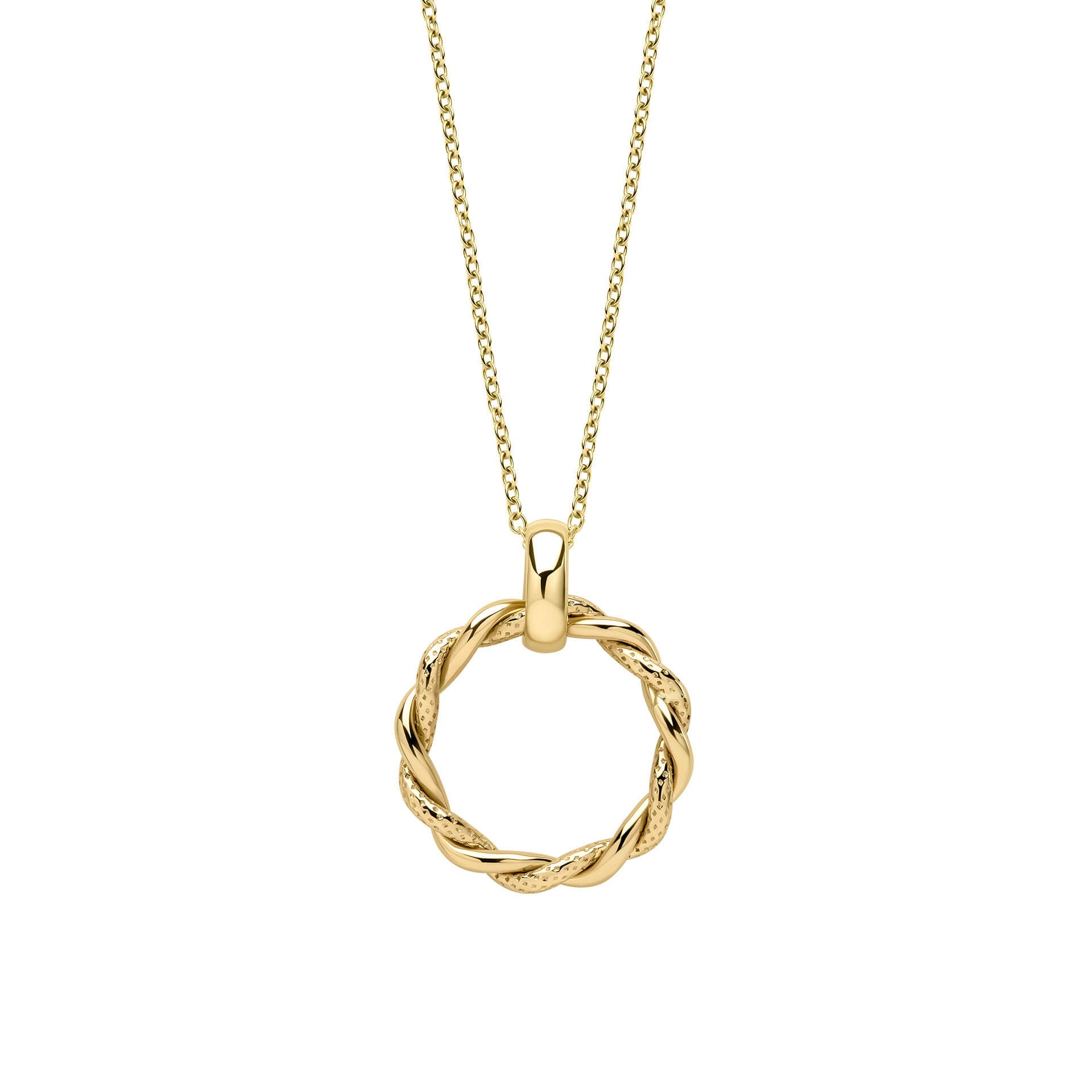 Rope Twist Hoop Pendant