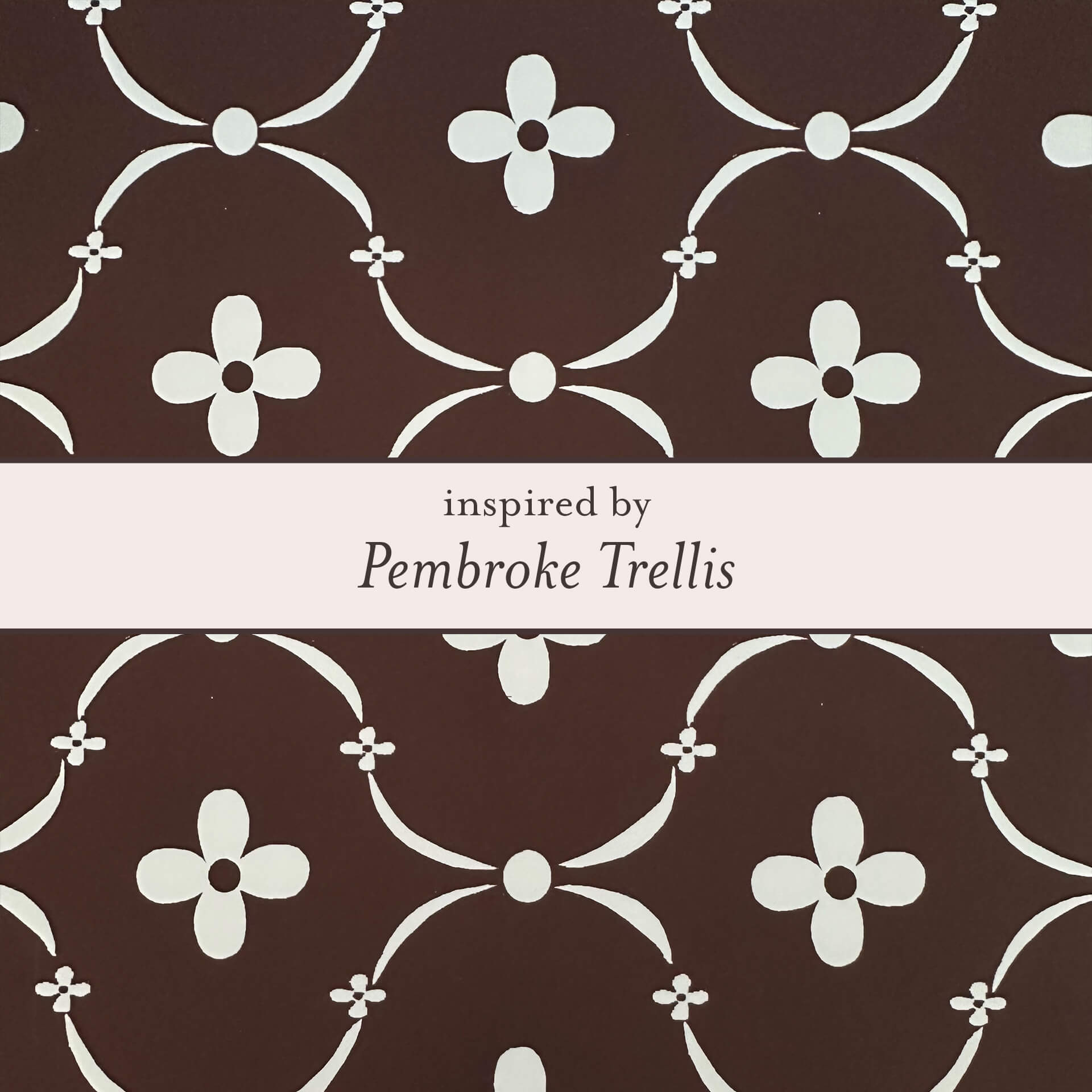 Pembroke Trellis Vintage Flower Stud Earrings
