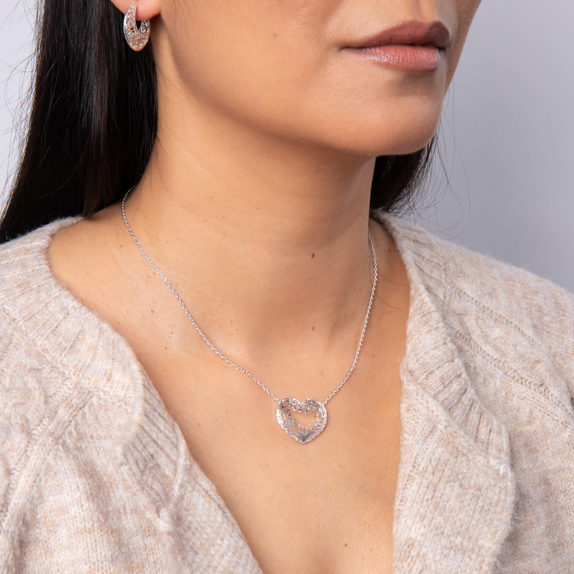 Firbeck Toile Heart Necklace
