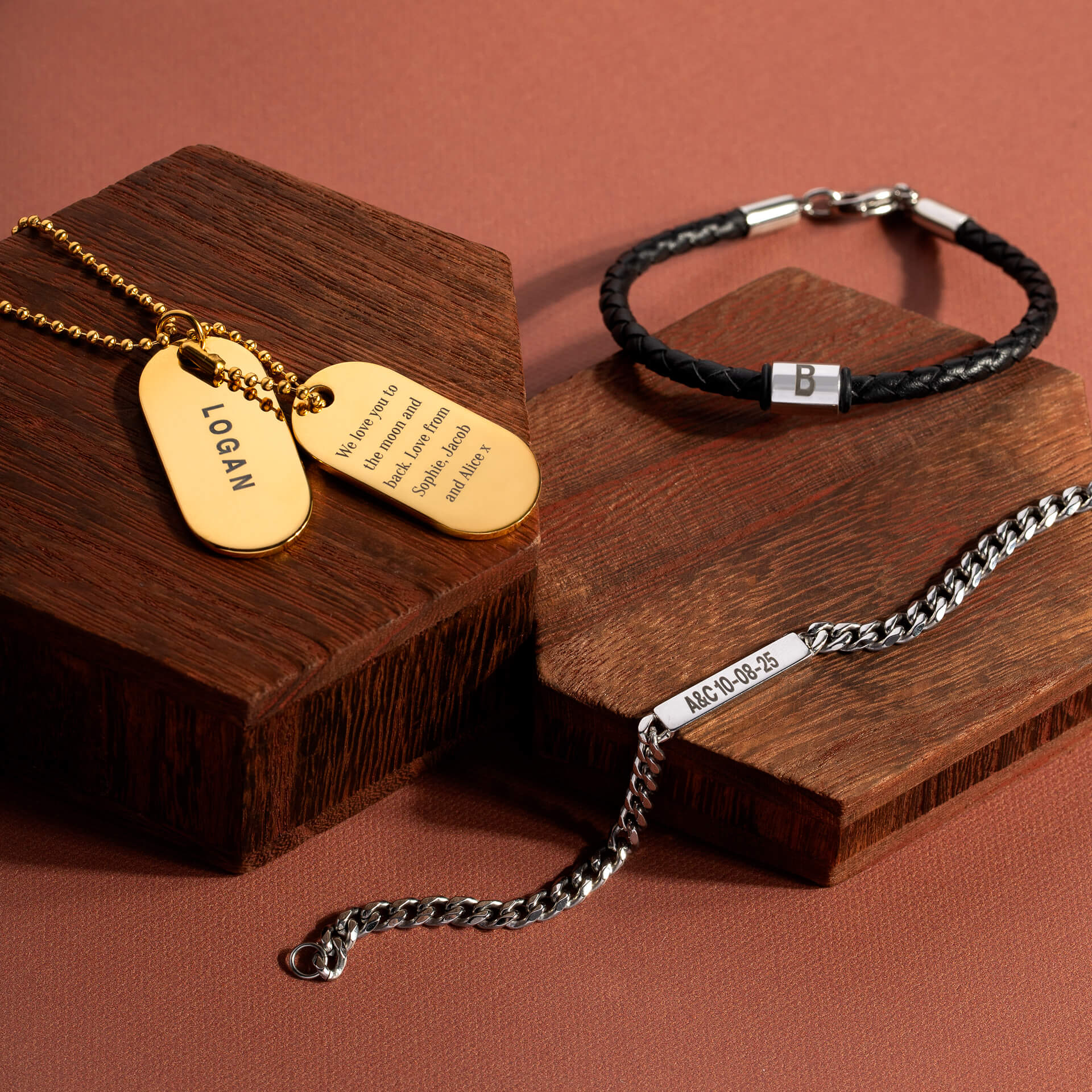 Father and Son Matching Leather Bracelet Kit