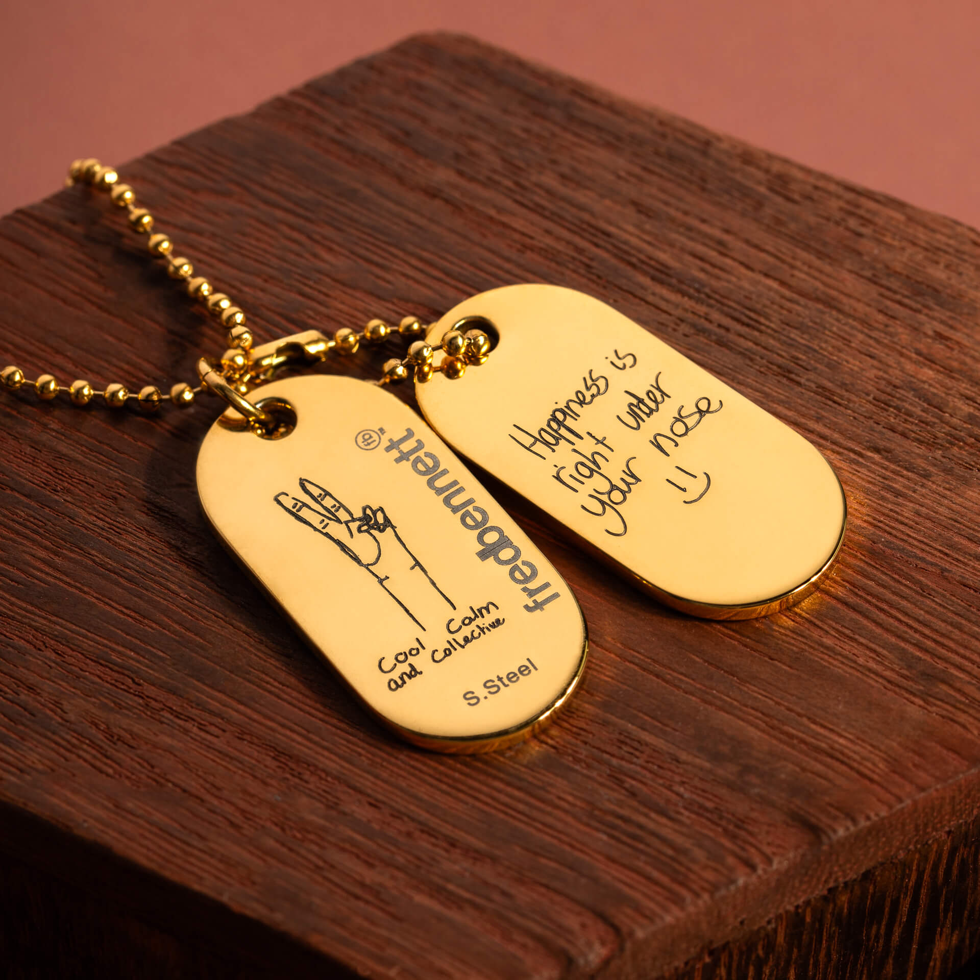 Double Oval Dog Tag Necklace