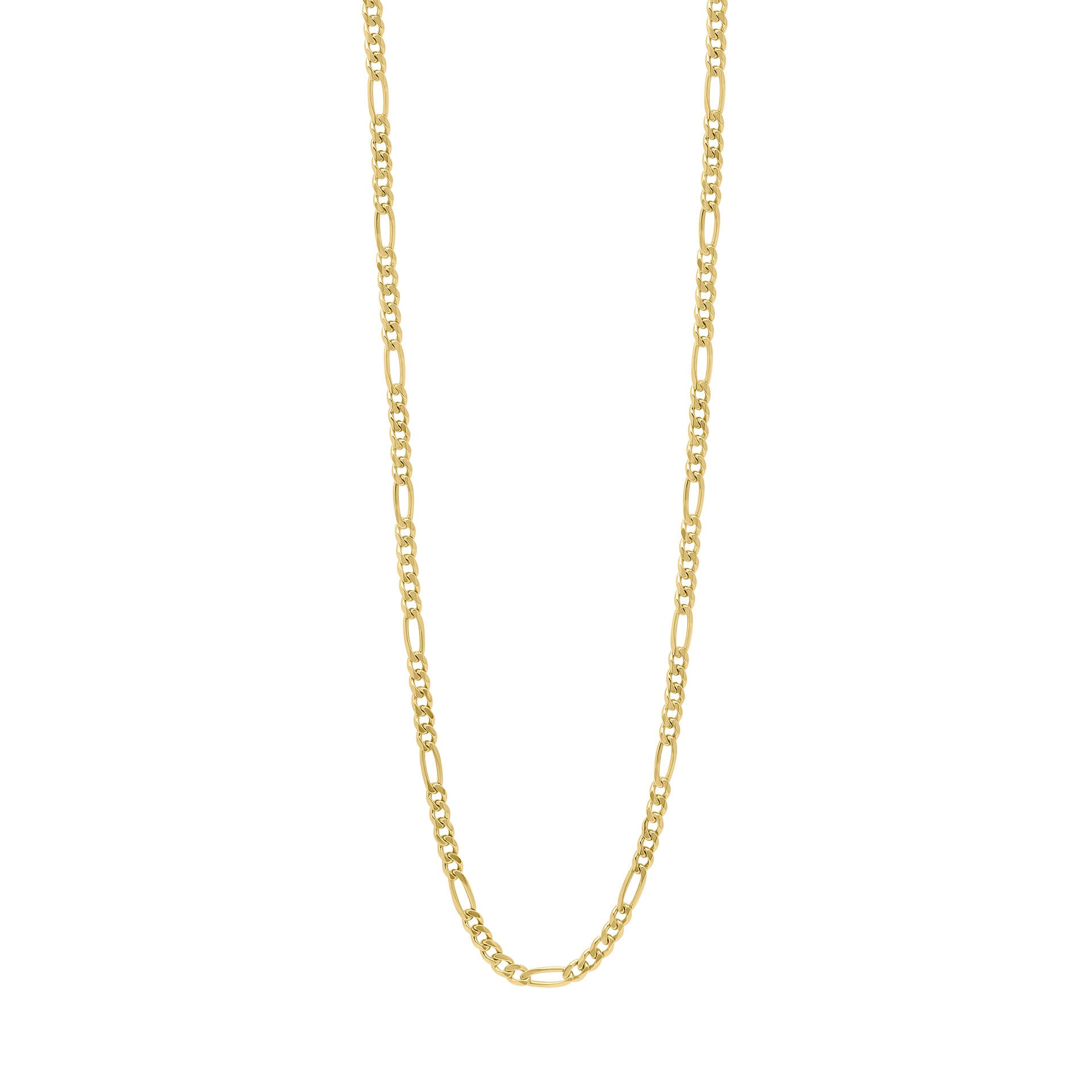 Figaro Chain Necklace with Box Lock Clasp