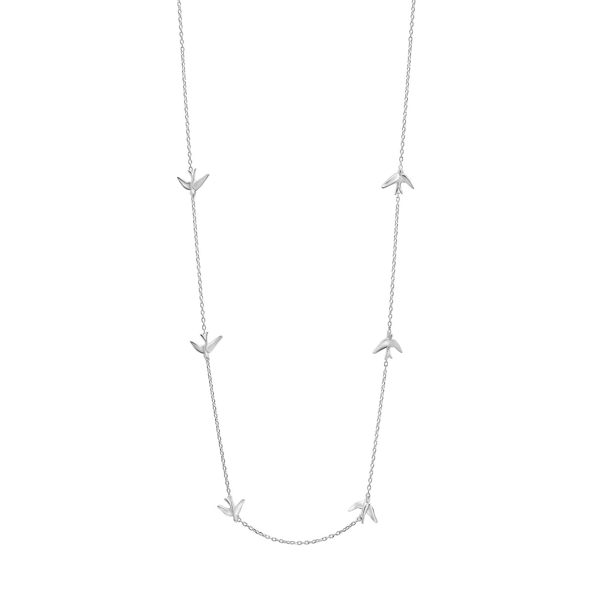 Blue Birds Station Necklace