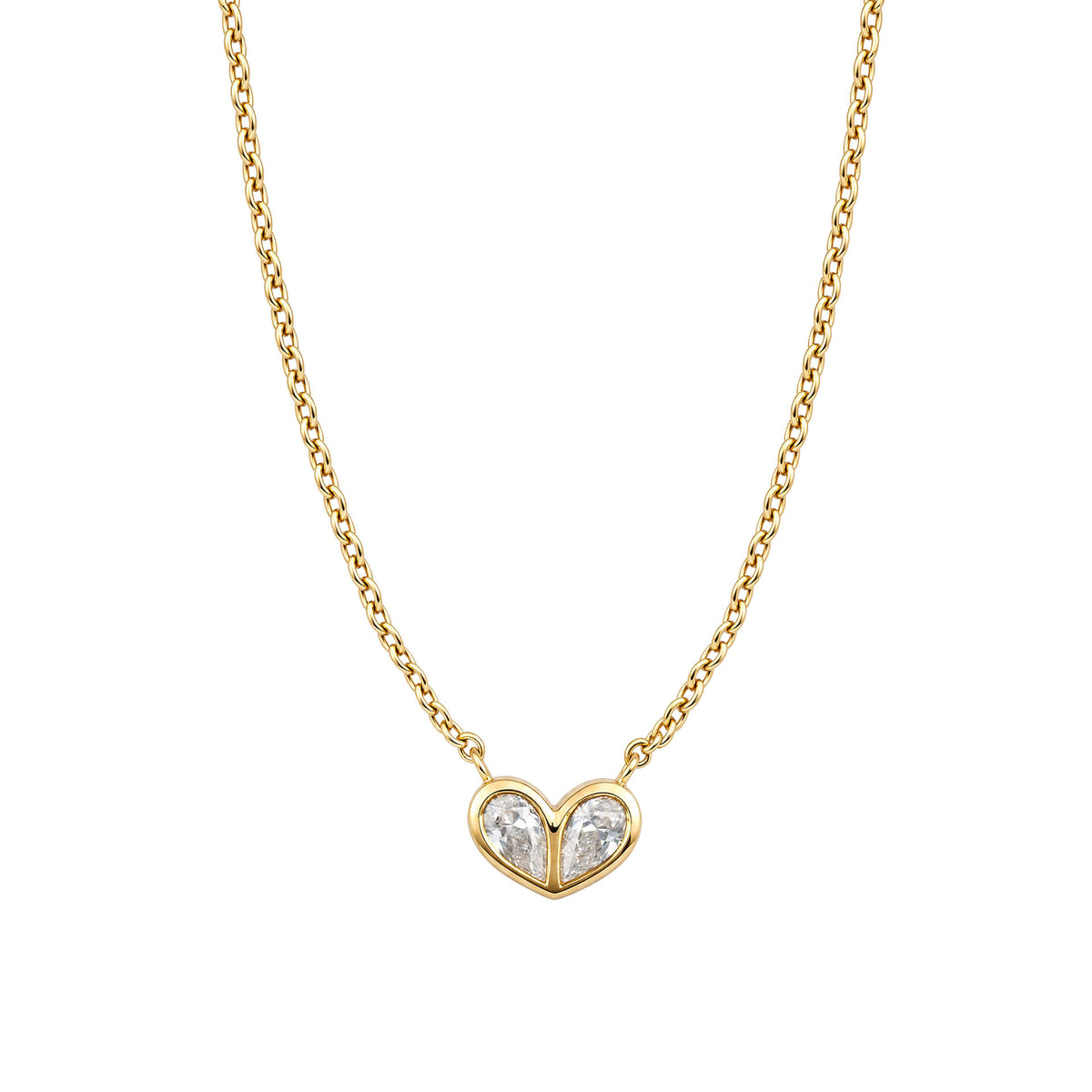 Cubic Zirconia Heart Necklace